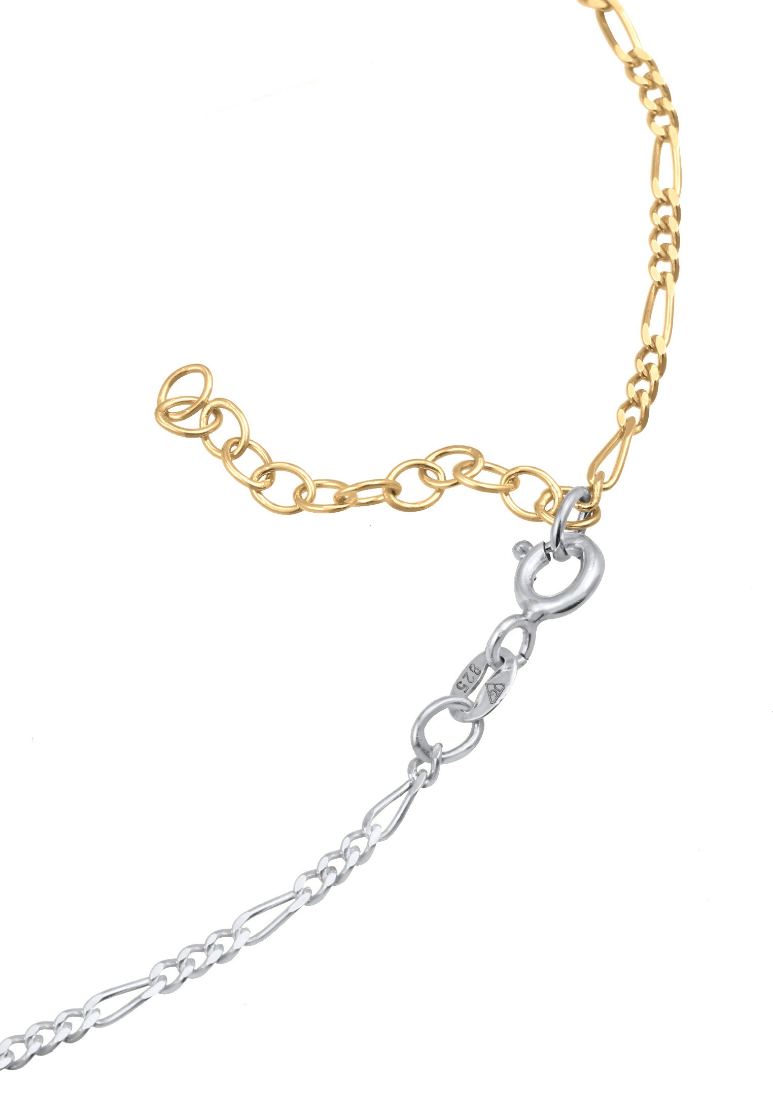 Elli Fußkette »Fußschmuck Figaro Sommer Zeitlos Basic 925er Bi-Color«
