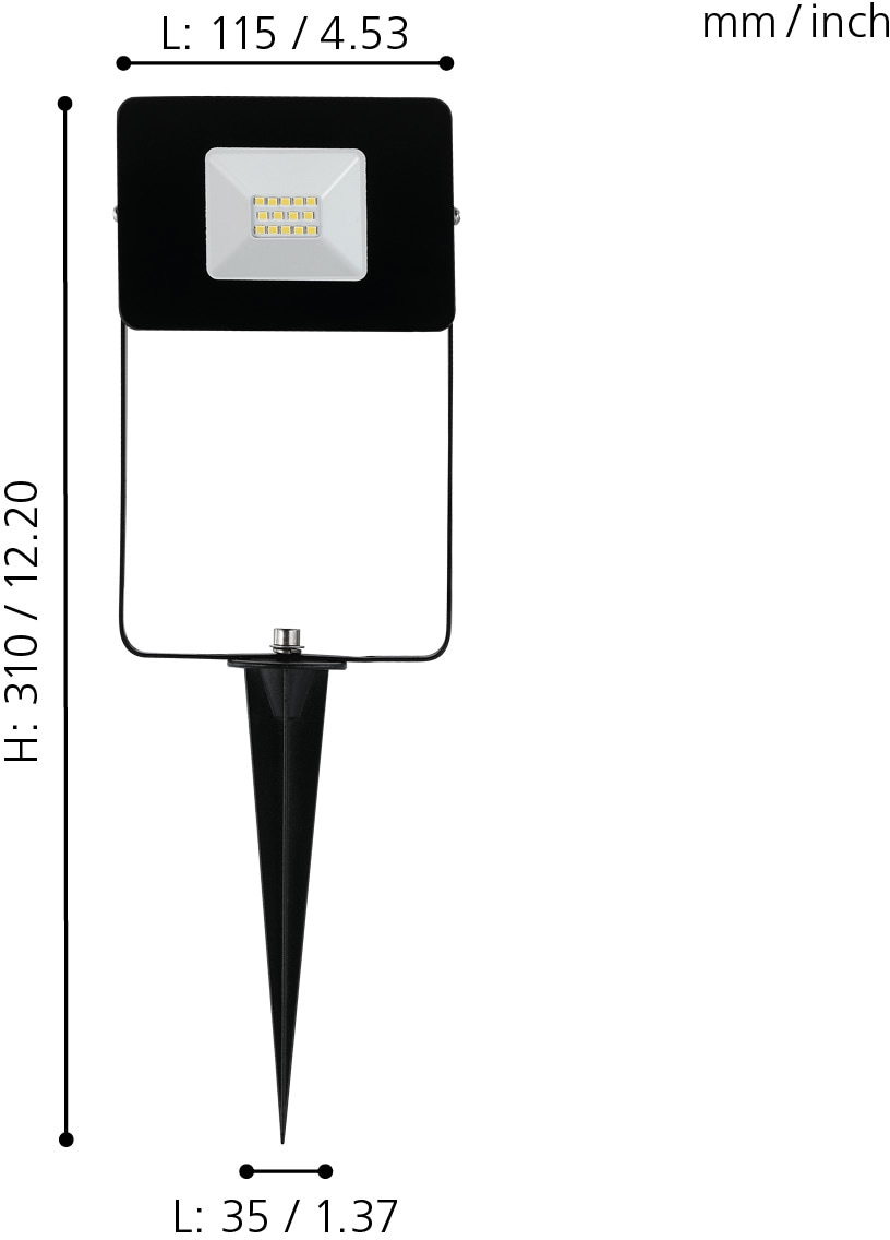 EGLO LED Gartenstrahler »FAEDO 4«, 1 flammig, Leuchtmittel LED-Board | LED fest integriert