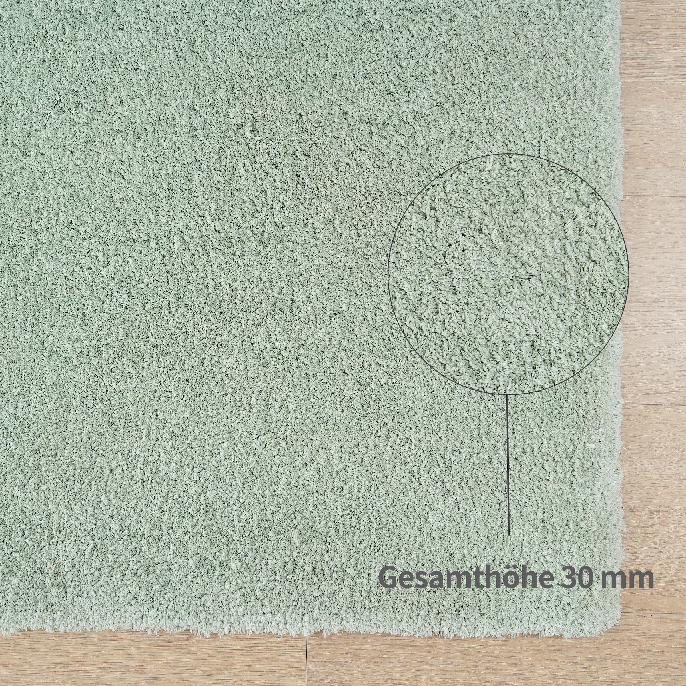 my home Hochflor-Teppich »Microfaser Teppich Magong, besonders weich, sehr feiner Flor«, rechteckig, 25 mm Höhe, uni, Wohnzimmer, Schlafzimmer, Kinderzimmer, auch rund und als Läufer