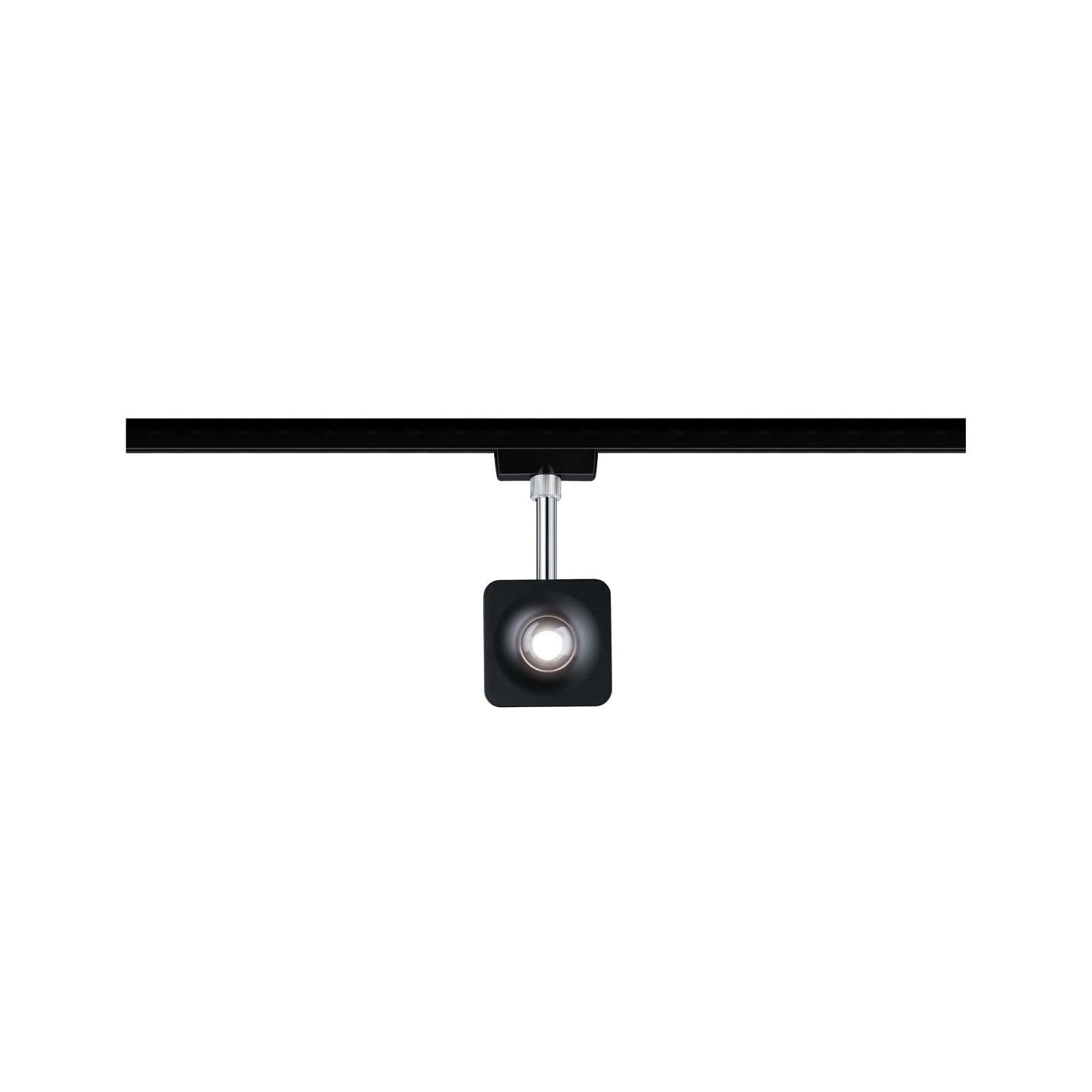Paulmann Schienensystem-Leuchten »URail Schienenspot Cube 589,1lm 8W 4000K 230V Schwarz matt, Chrom« LED-Modul 1 Stk. Neutralweiß Einzelspot, dimmbar