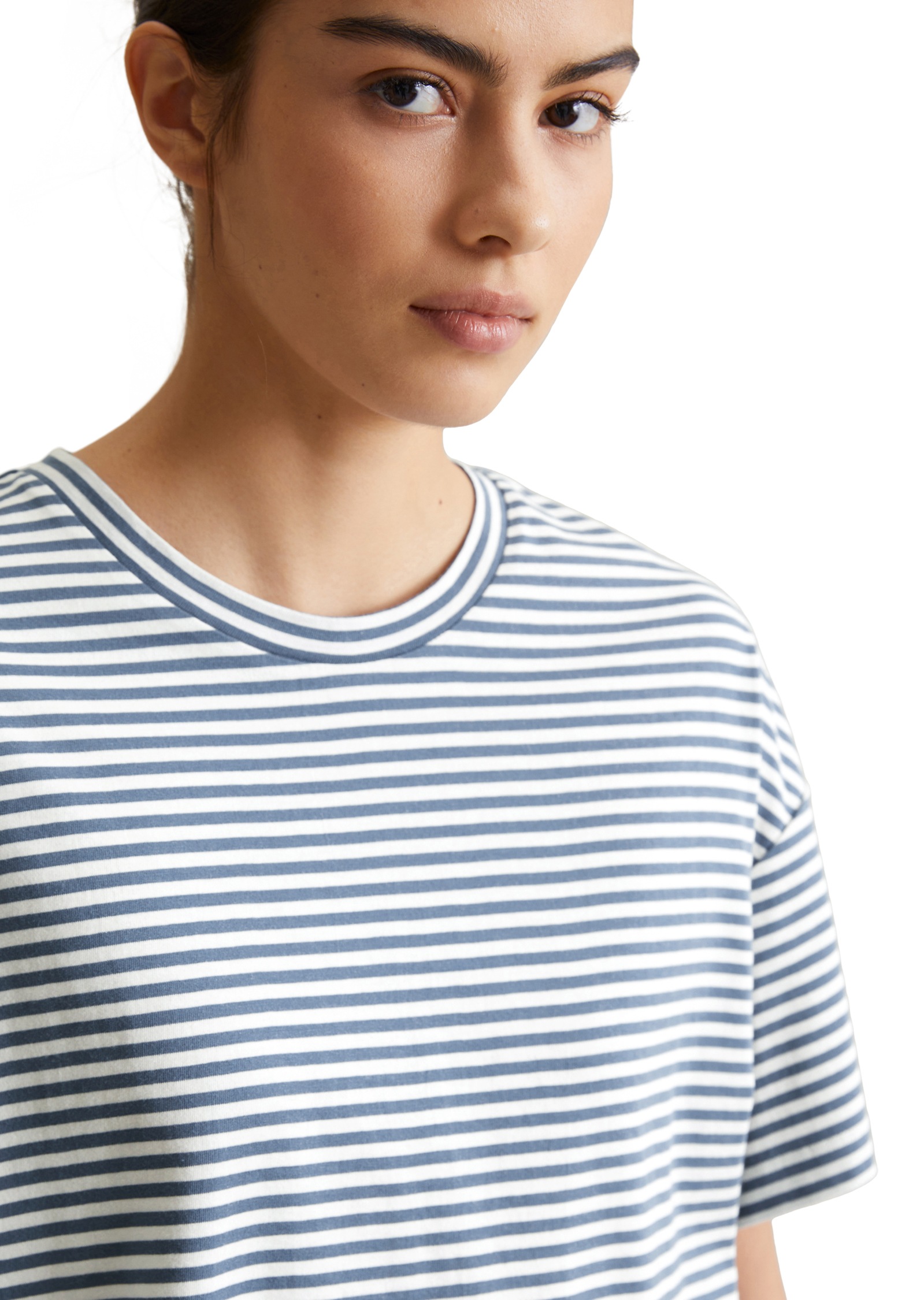 Marc O'Polo DENIM T-Shirt, geringelt, Rundhals, relaxed fit