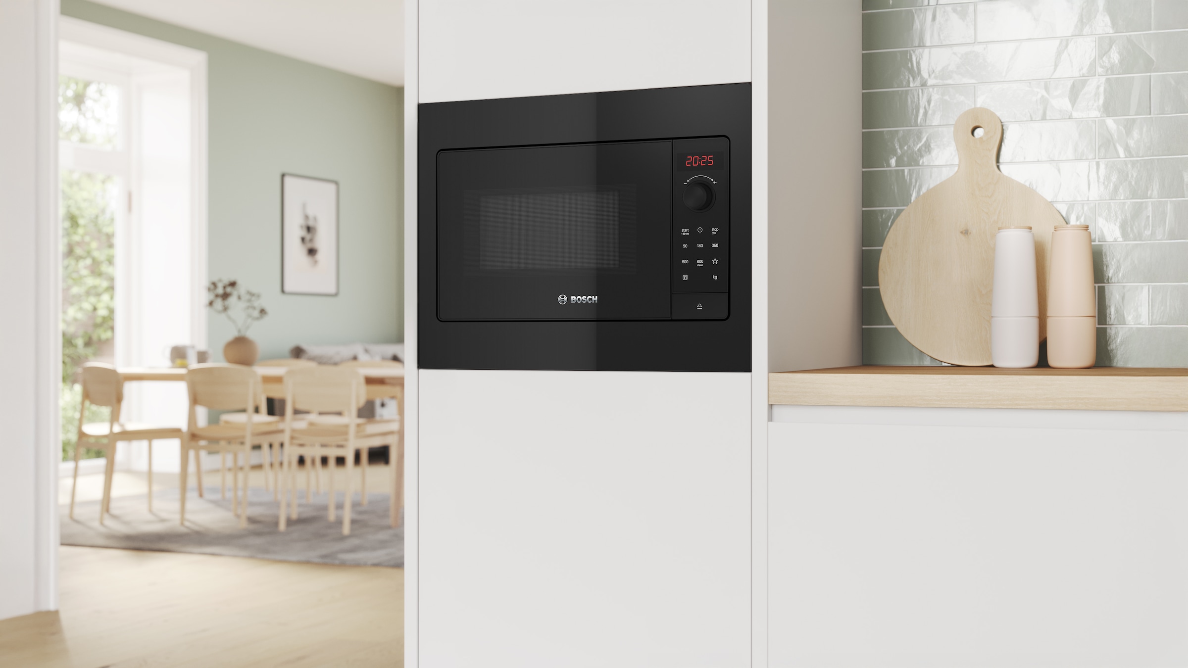 BOSCH Einbau-Mikrowelle »BFL523MB4« Mikrowelle 1270 W 38 cm hohe, 50 cm breite Einbau-Mikrowelle mit 7 Automatikprogrammen
