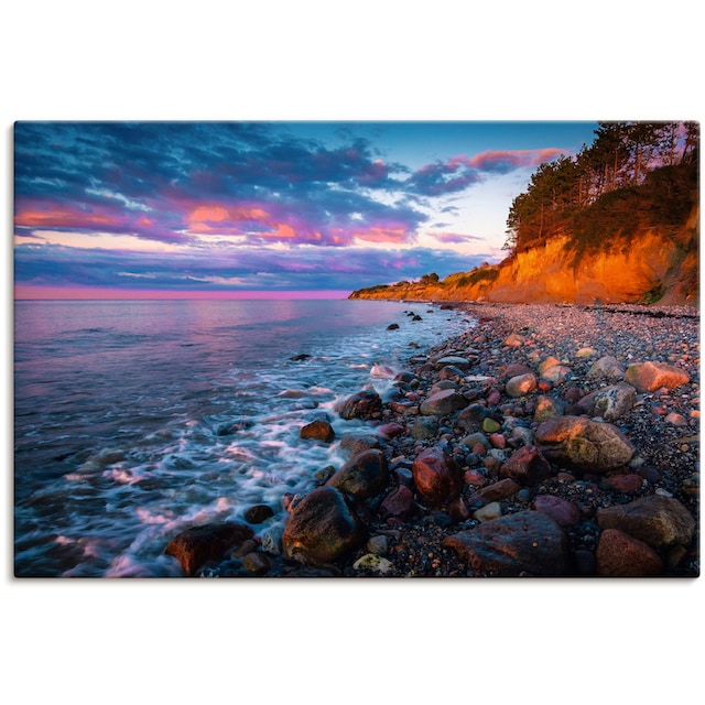 Artland Wandbild »Sonnenuntergang am Steilufer«, Küstenbilder, (1 St.), als  Alubild, Leinwandbild, Wandaufkleber oder Poster in versch. Größen auf  Rechnung kaufen