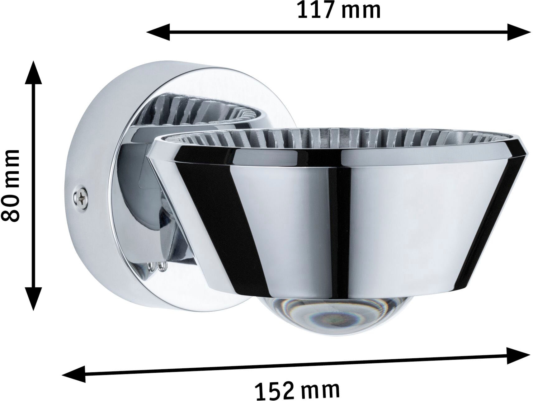 Paulmann LED Wandleuchte »Sabik«, 1 flammig, Leuchtmittel LED-Modul | LED fest integriert, Sabik IP44 9 / 1x4W, LED-Modul