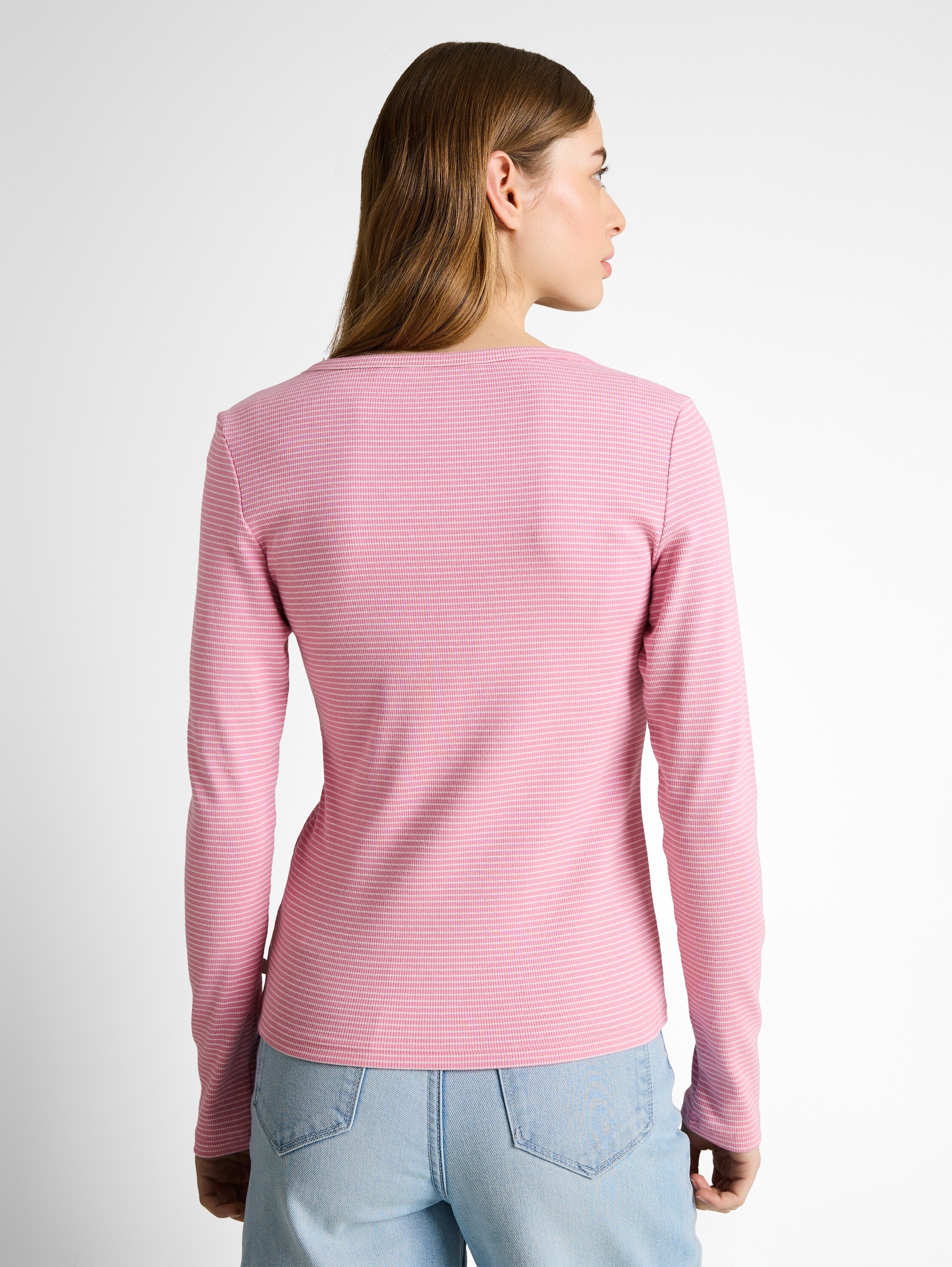 TOM TAILOR Denim Henleyshirt mit Streifen Muster