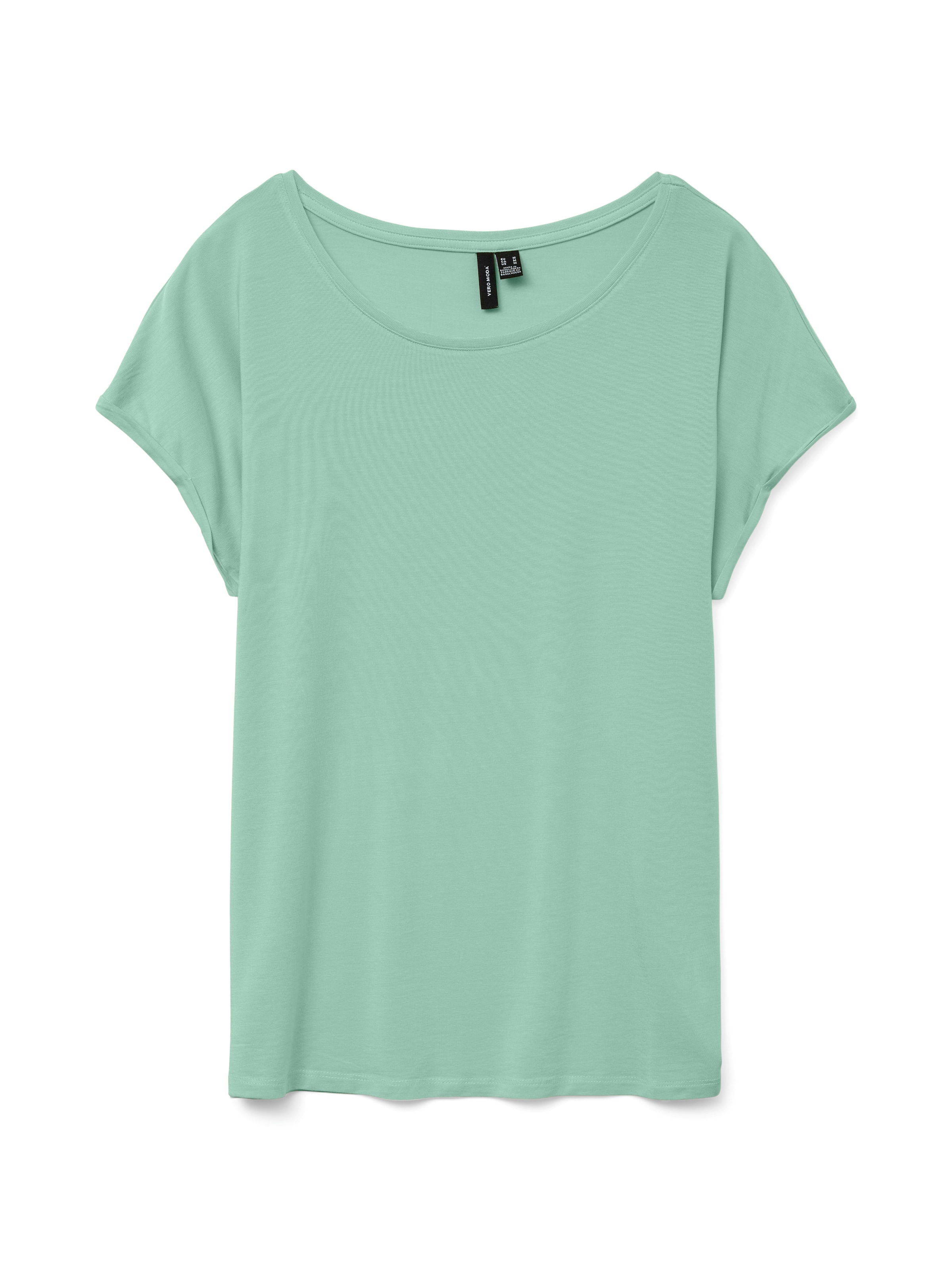 Vero Moda Rundhalsshirt »VMAVA PLAIN SS TOP GAJRS NOOS«