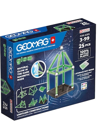 Magnetspielbausteine »GEOMAG™ Glow, Recycled«, (25 St.)