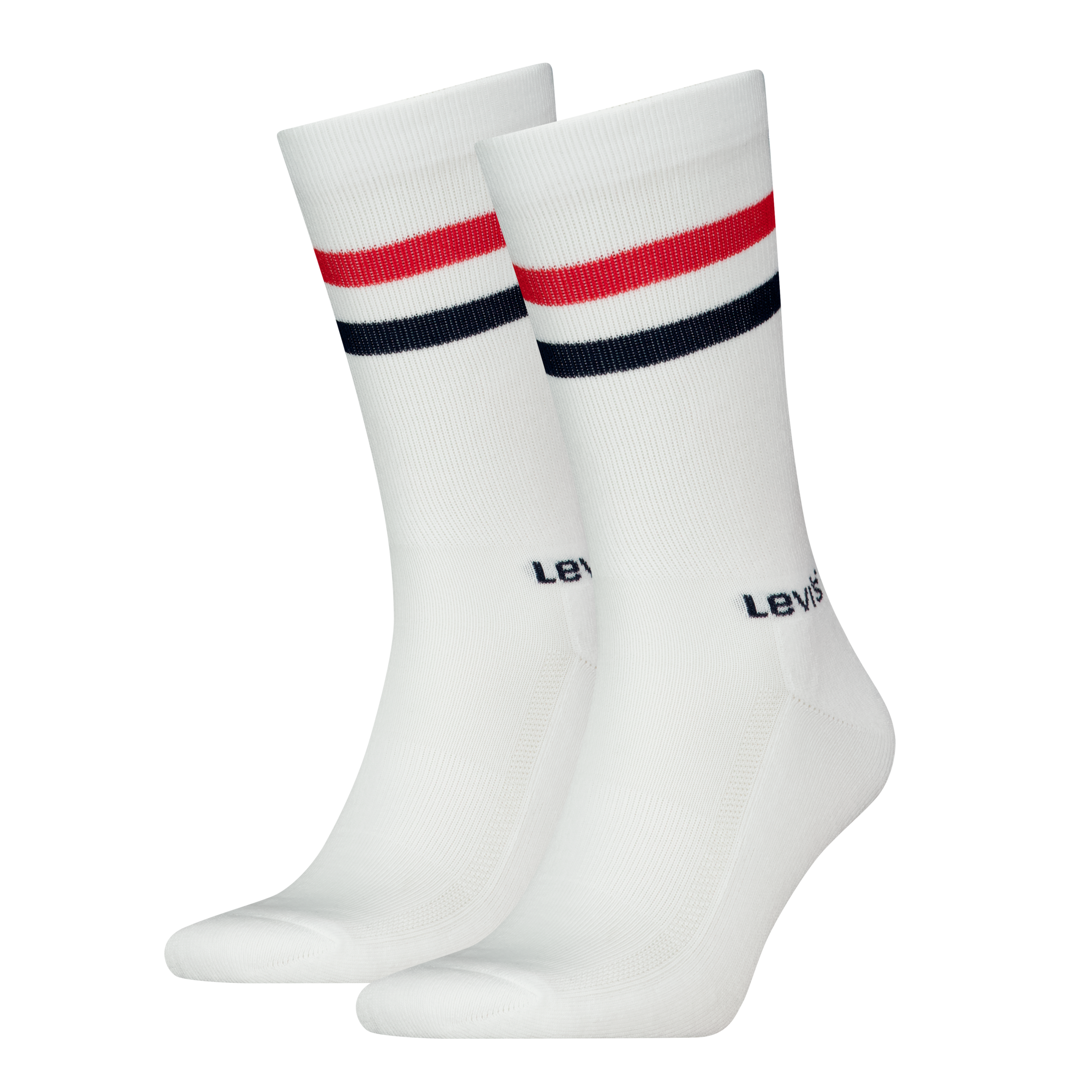 Levi's® Socken »LEVIS REGULAR CUT SPORT STRIPE 2P« 2 Paar tlg. mit auffälligen Streifen