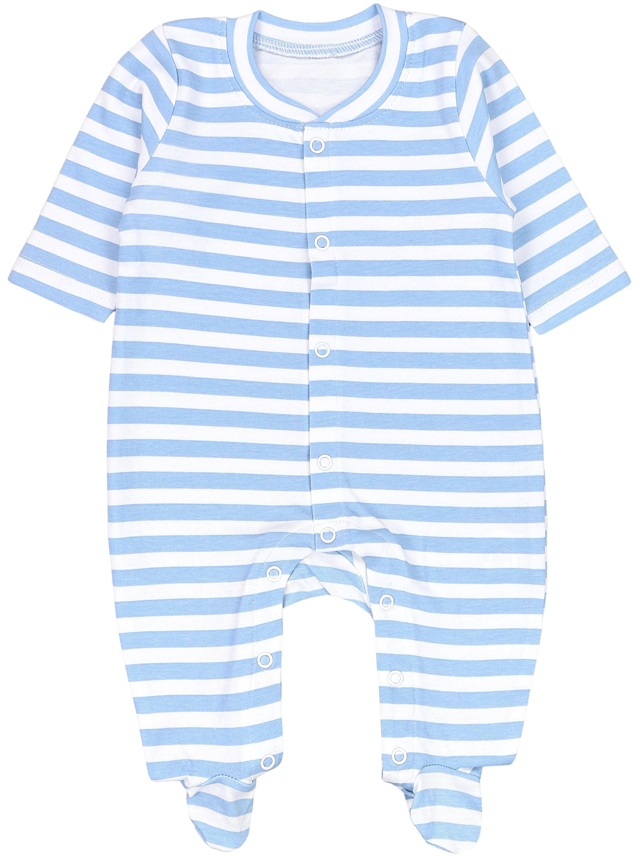TupTam Strampler »Schlafstrampler Baby Jungen Schlafstrampler mit Fuß 3er Pack«