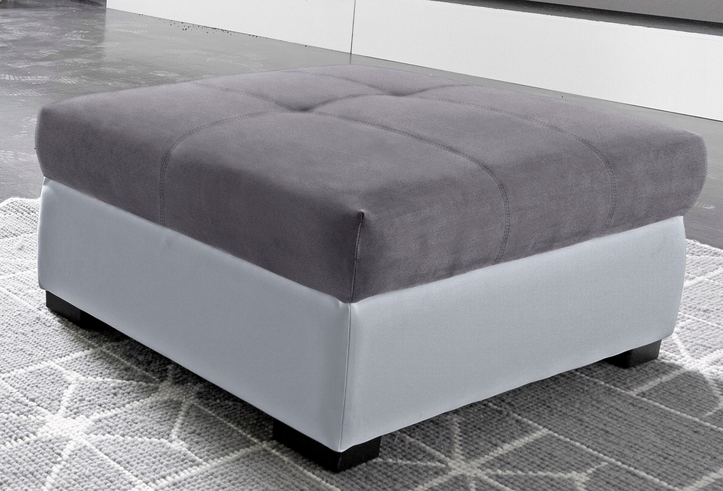 COTTA Polstergarnitur »Speedway L-Form«, (Set), Set bestehend aus: Ecksofa mit Kopfteilverstellung & Hocker