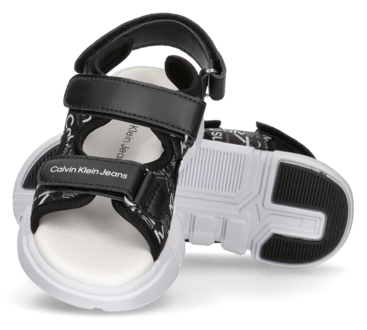 Calvin Klein Jeans Sandale »VELCRO SANDAL«, Sommerschuh, Klettschuh, Sandalette, mit 3 Klettverschlüssen