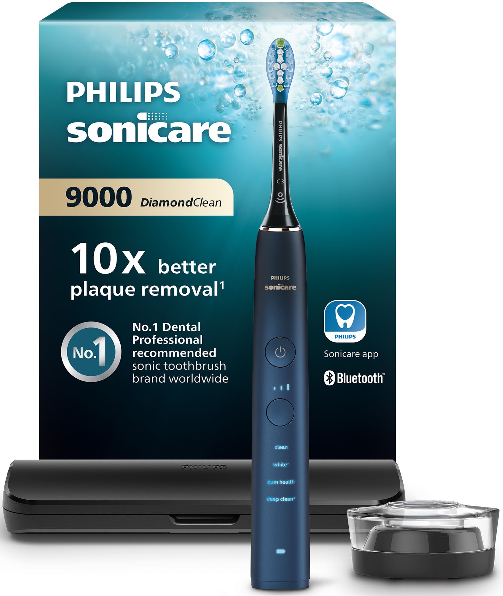 Philips Sonicare Elektrische Zahnbürste »DiamondClean 9000 Special Edition HX9911« 1 Stk. Aufsteckbürsten mit integriertem Drucksensor, 4 Putzprogramme und 3 Intensitätsstufen