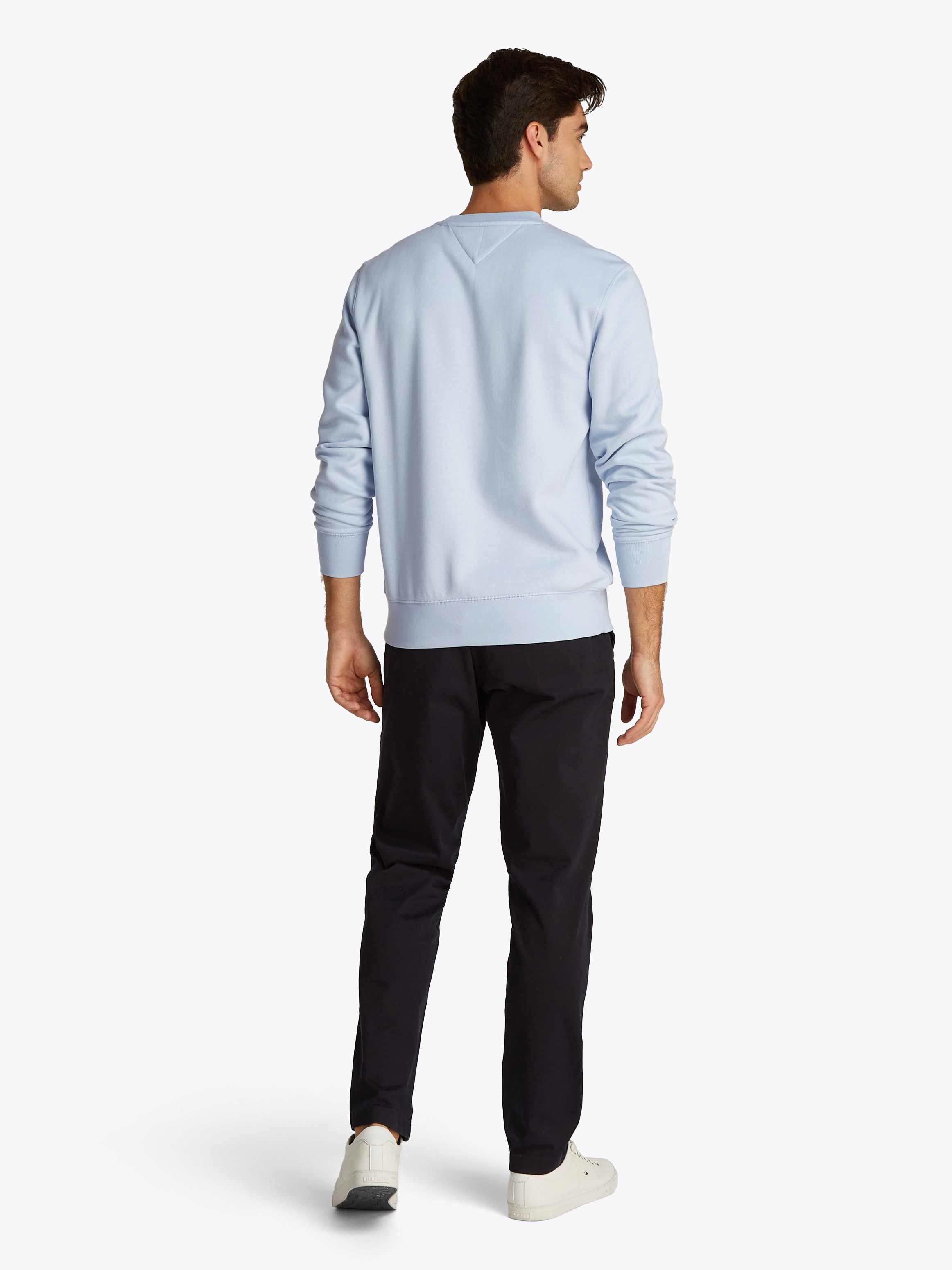 Tommy Hilfiger Sweatshirt »TOMMY LOGO«, unifarben, casual, regular fit, Baumwollmix, Rundhals
