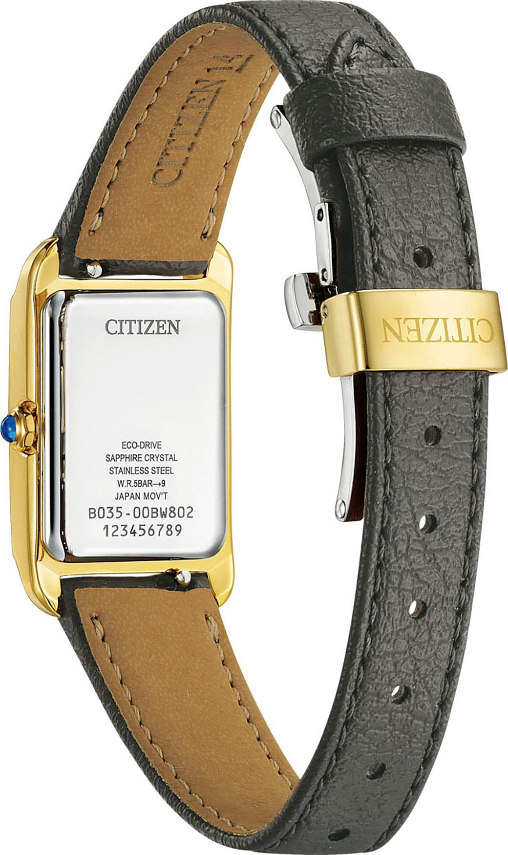 Citizen Solaruhr »Citizen L«, Armbanduhr, Damenuhr, Lederarmband, analog, Batterie-Entladungsanzeige
