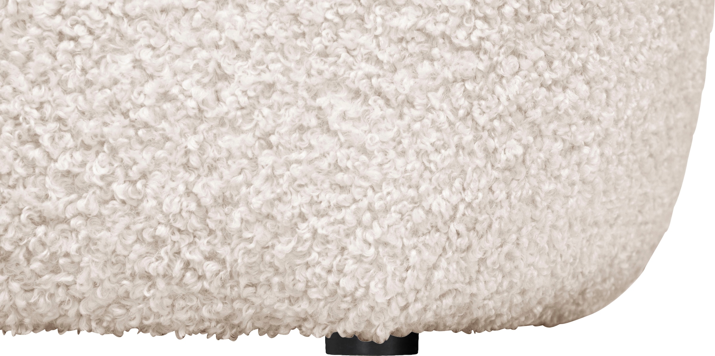 LeGer Home by Lena Gercke Ecksofa »L-Form, Designersofa, organische Form, Maße B/T/H: 255/170/81 cm«, mit Wellenunterfederung, auch in Bouclé, Recamiere rechts/links