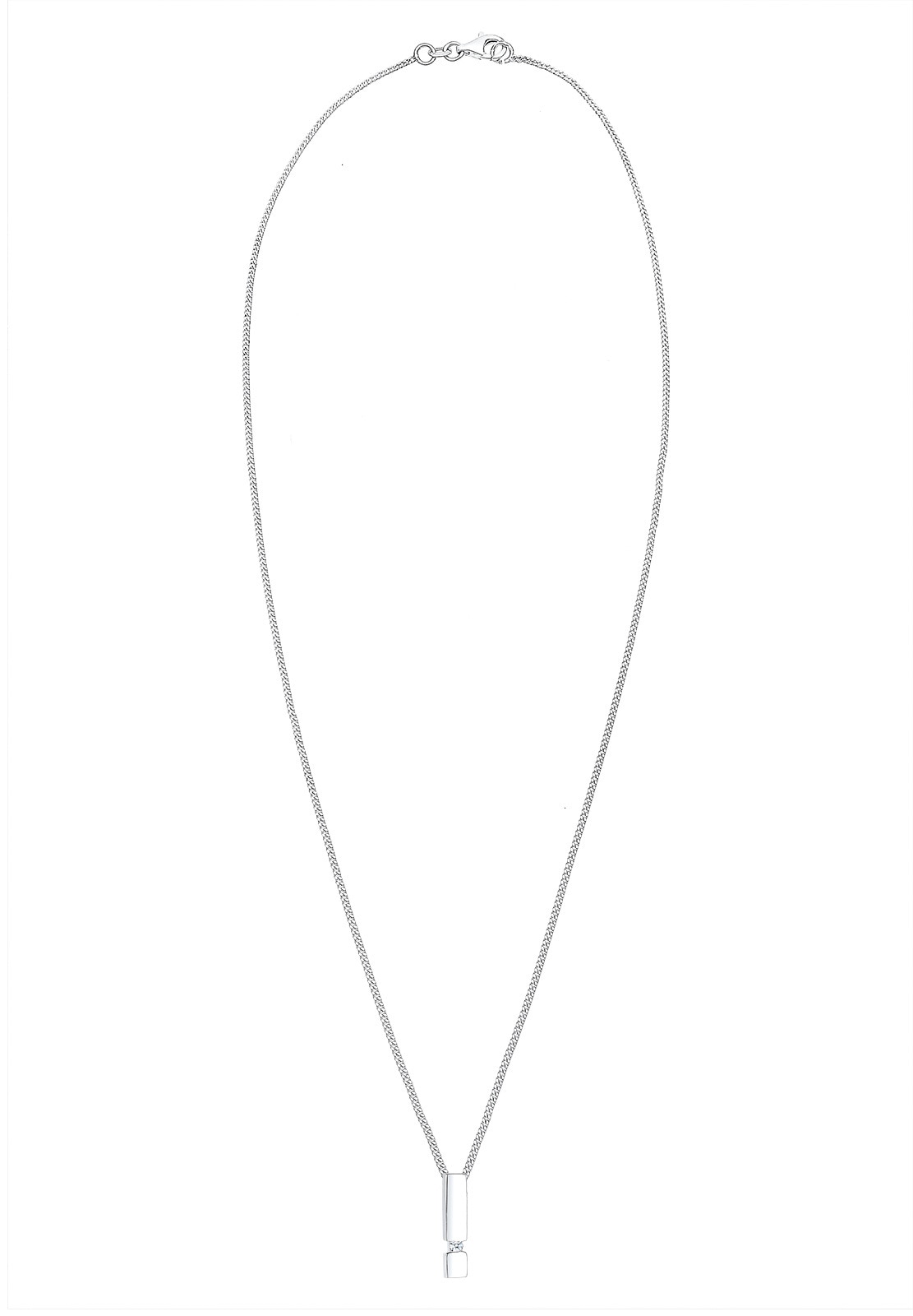 Elli DIAMONDS Silberkette »Halskette Anhänger Stab Diamant Weiß Brillantschliff (0.03 ct) 925 Sterling Silber«