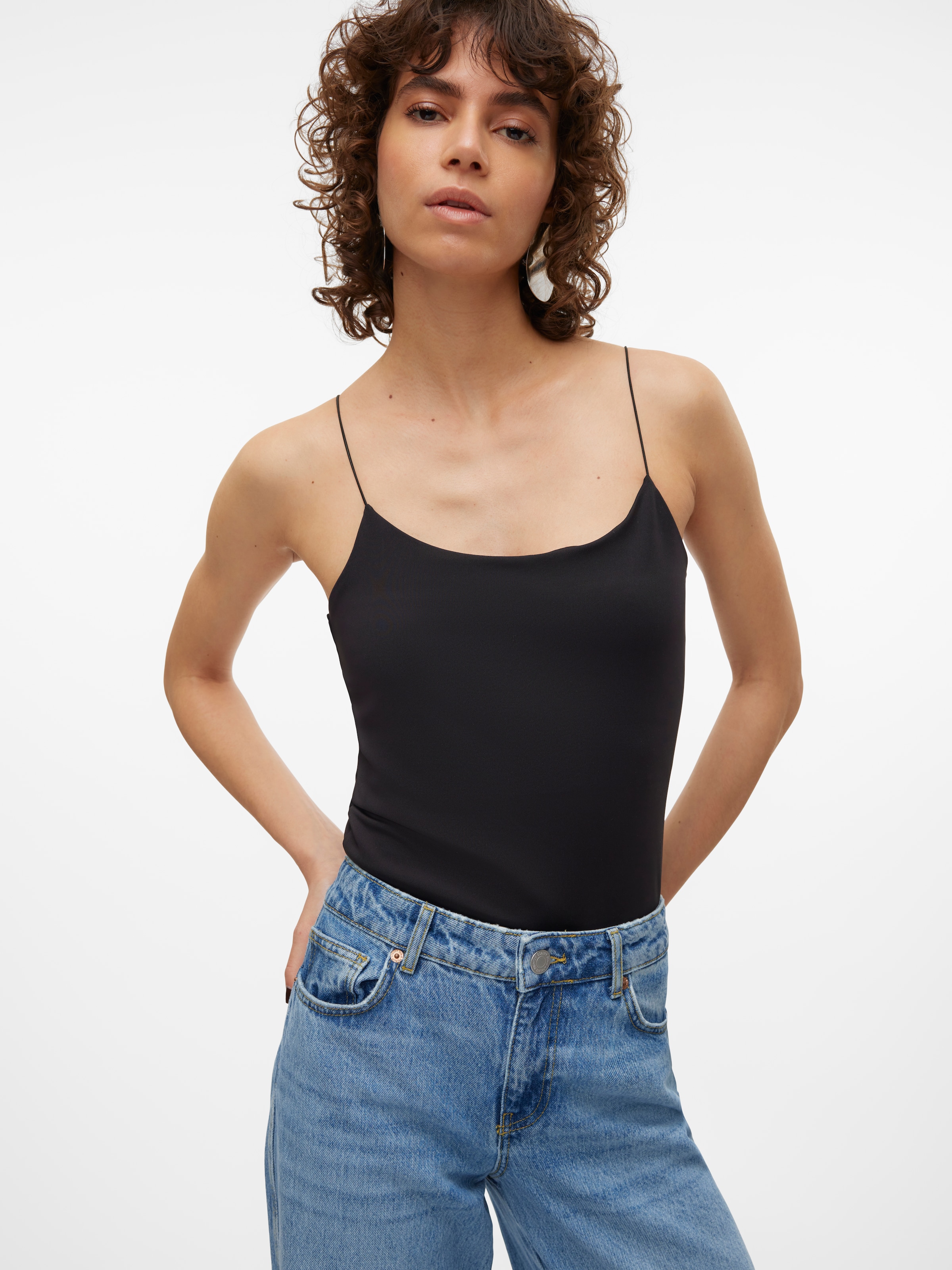 Vero Moda Spaghettitop »VMMILLION SHORT SINGLET TOP JRS NOOS« Materialmix