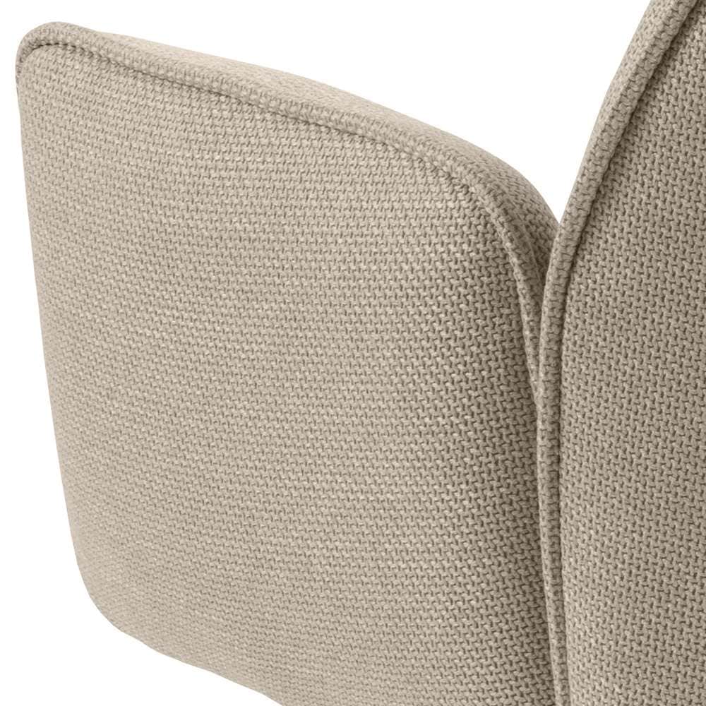 ACTONA GROUP Esszimmerstuhl »Glenda Armlehnstuhl, Polsterstuhl,«, Luxus-Microfaser, gepolstert, mit Armlehne, schwarze Stahlbeine, drehbar, 2er-Set