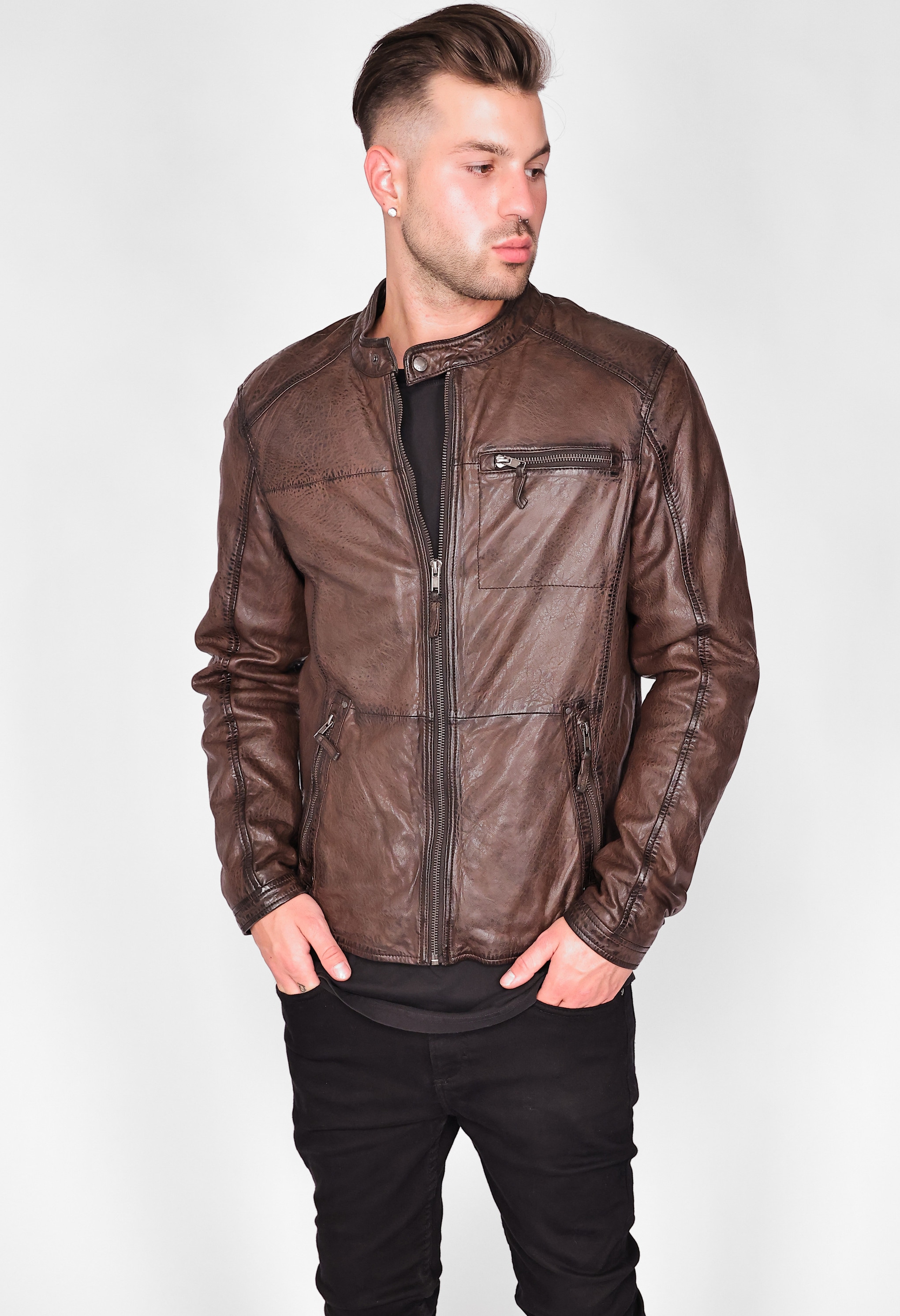 MUSTANG Bikerjacke »Lederjacke 31020238«