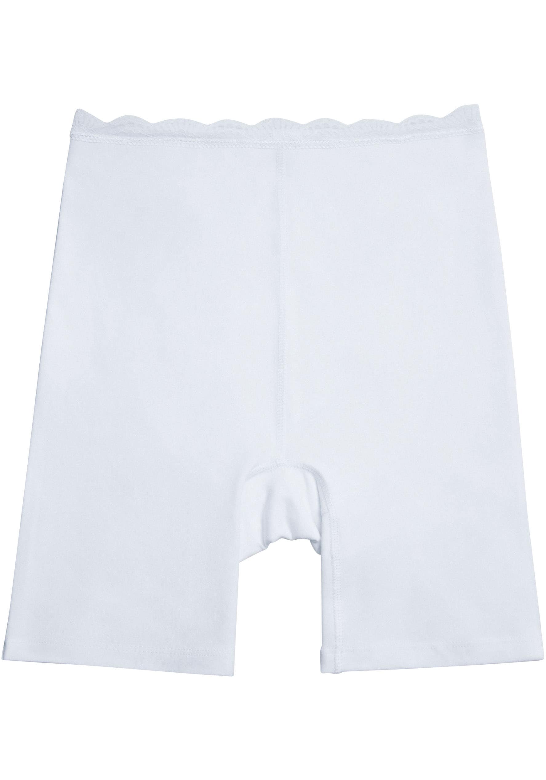 YSABEL MORA Lange Unterhose »BASIC COLLECTION COTTON WITH LACE«, (2er Pack), angenehm weich, Passform gegen Reibung