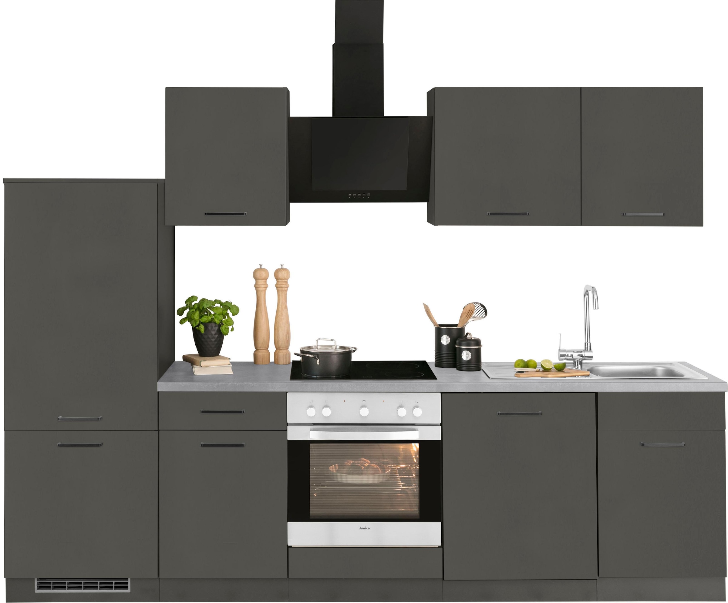 wiho Küchen Küchenzeile »Esbo«, ohne E-Geräte, Breite 280 cm auf Raten  kaufen | Backofenumbauschränke