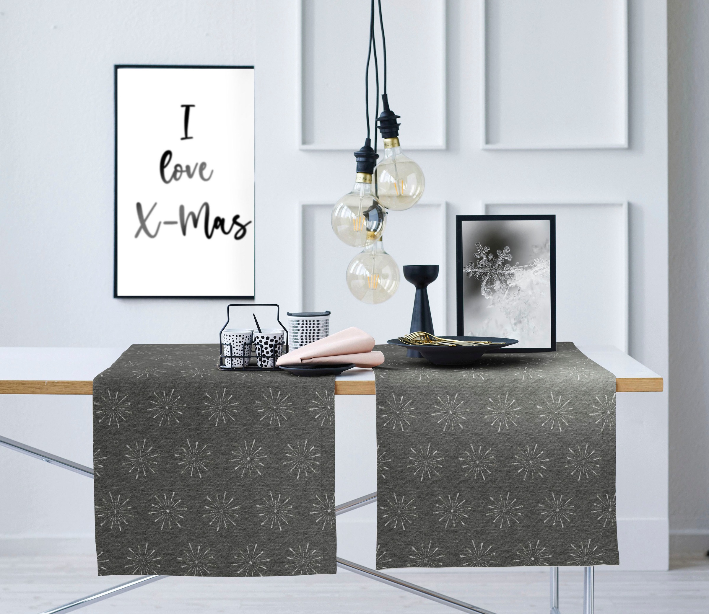 APELT Tischläufer »6302 CHRISTMAS GLAM, Weihnachtsdeko, Weihnachten« Lurex-Jacquardgewebe