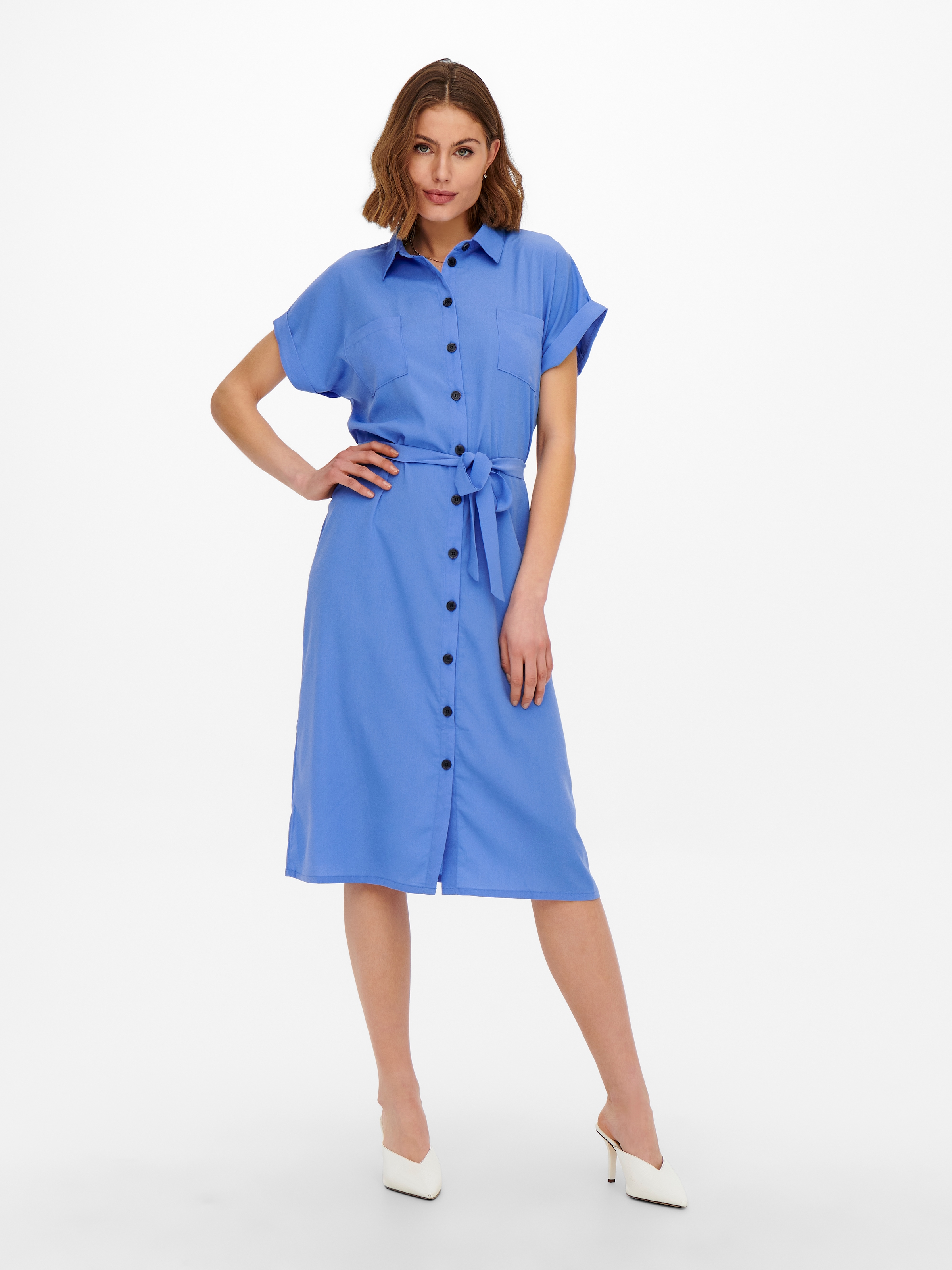 ONLY Hemdblusenkleid »ONLHANNOVER S/S SHIRT DRESS NOOS WVN« Brusttaschen Sommerkleid