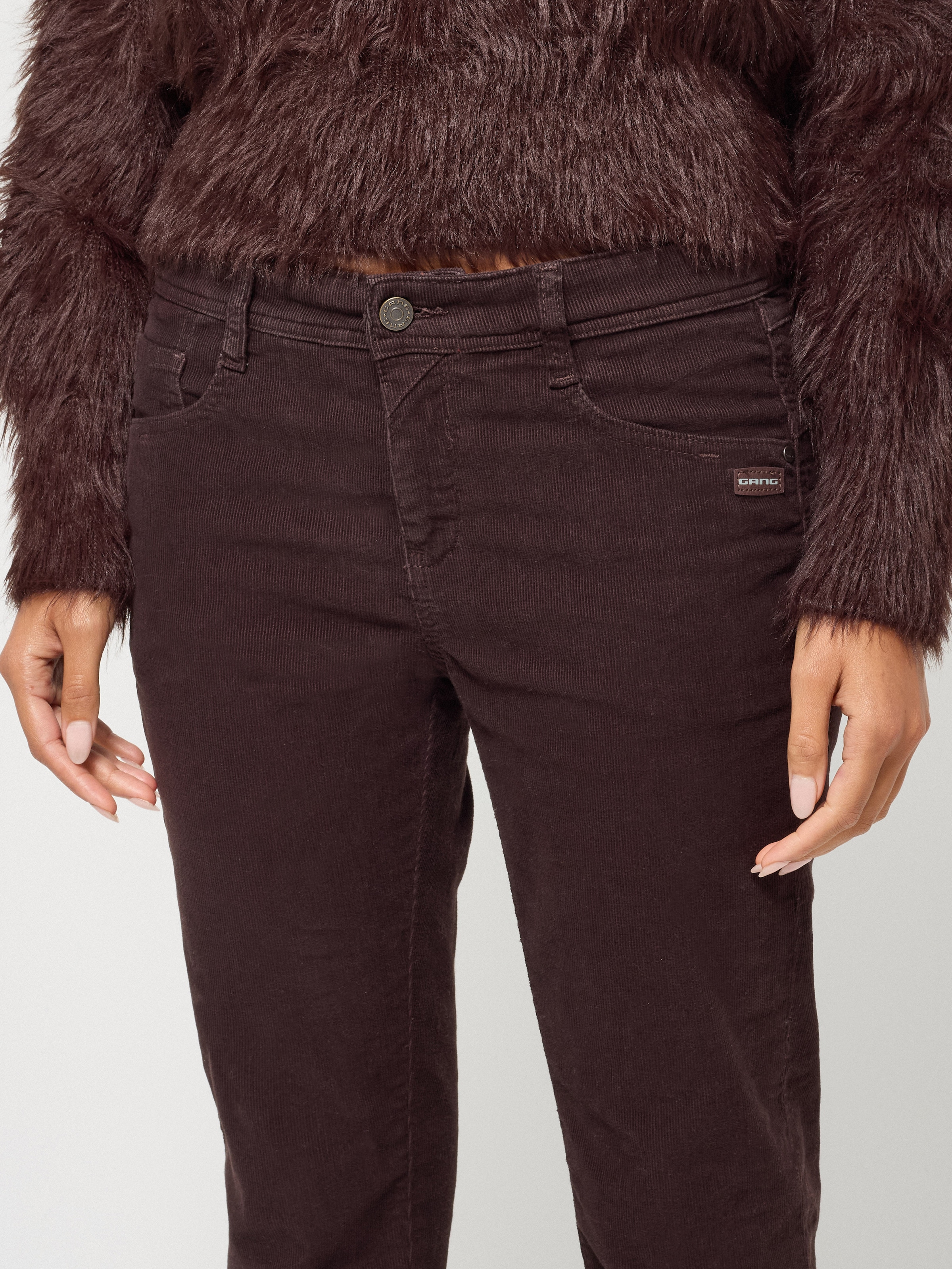 GANG Cordhose »94AMELIE«  mit doppelter Passe, Relaxed Fit