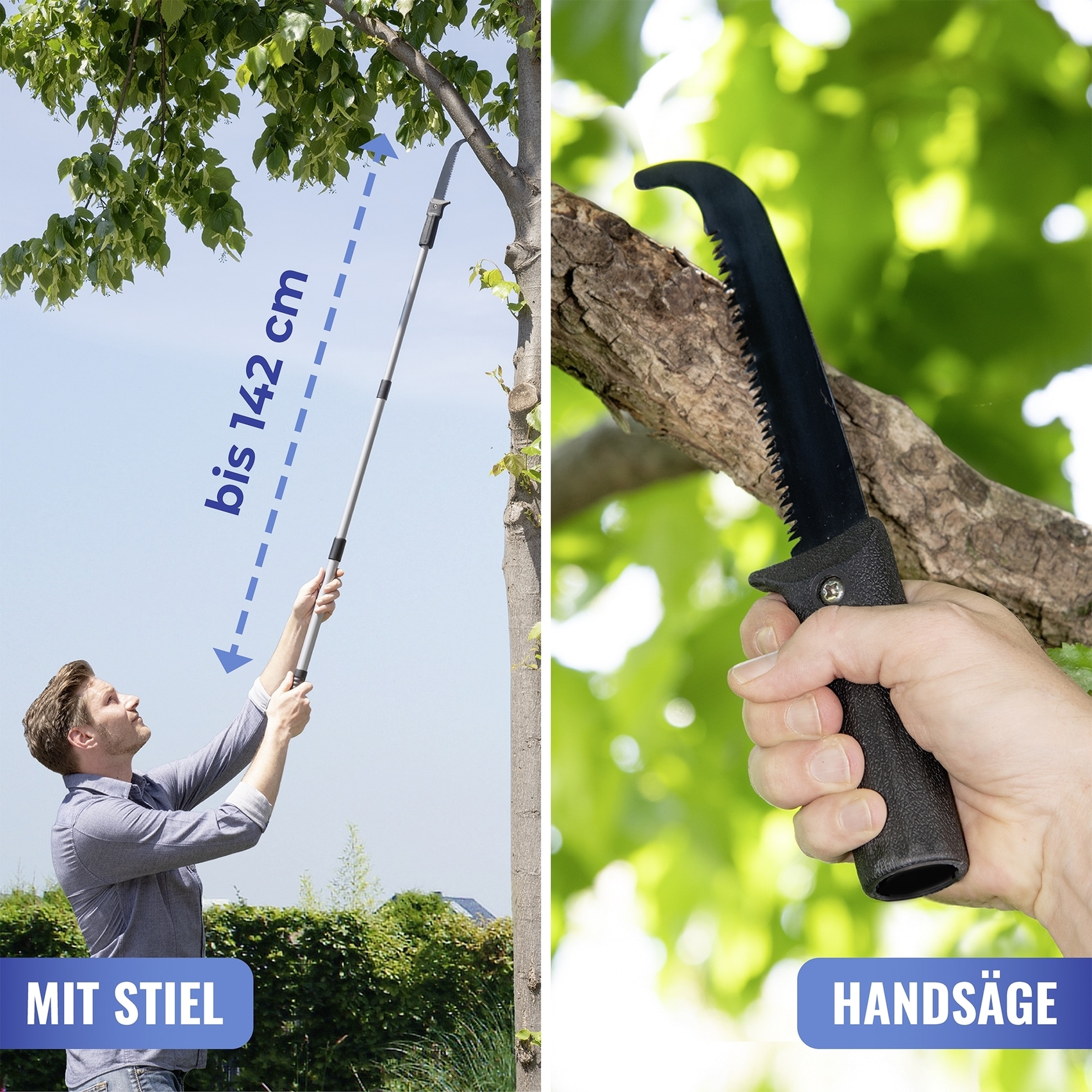 Maximex Gartensäge »Maximex 2in1« Astsäge und Teleskopstiel, bis zu 342 cm Arbeitshöhe