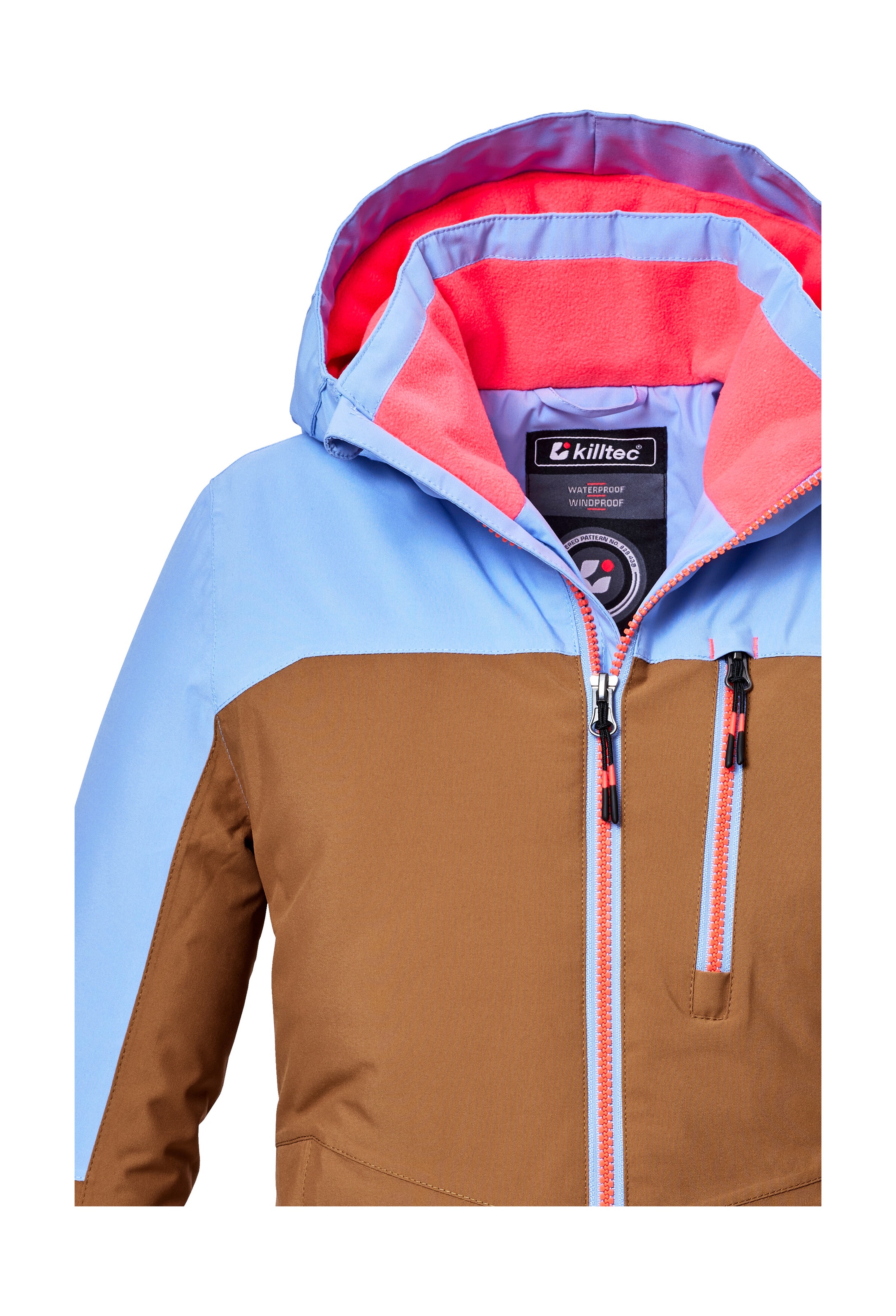 Killtec Funktionsjacke »KOW 353 GRLS JCKT«, Wasserdichte Mädchenjacke mit Kapuze, Schneefang und Fleece-Einsatz
