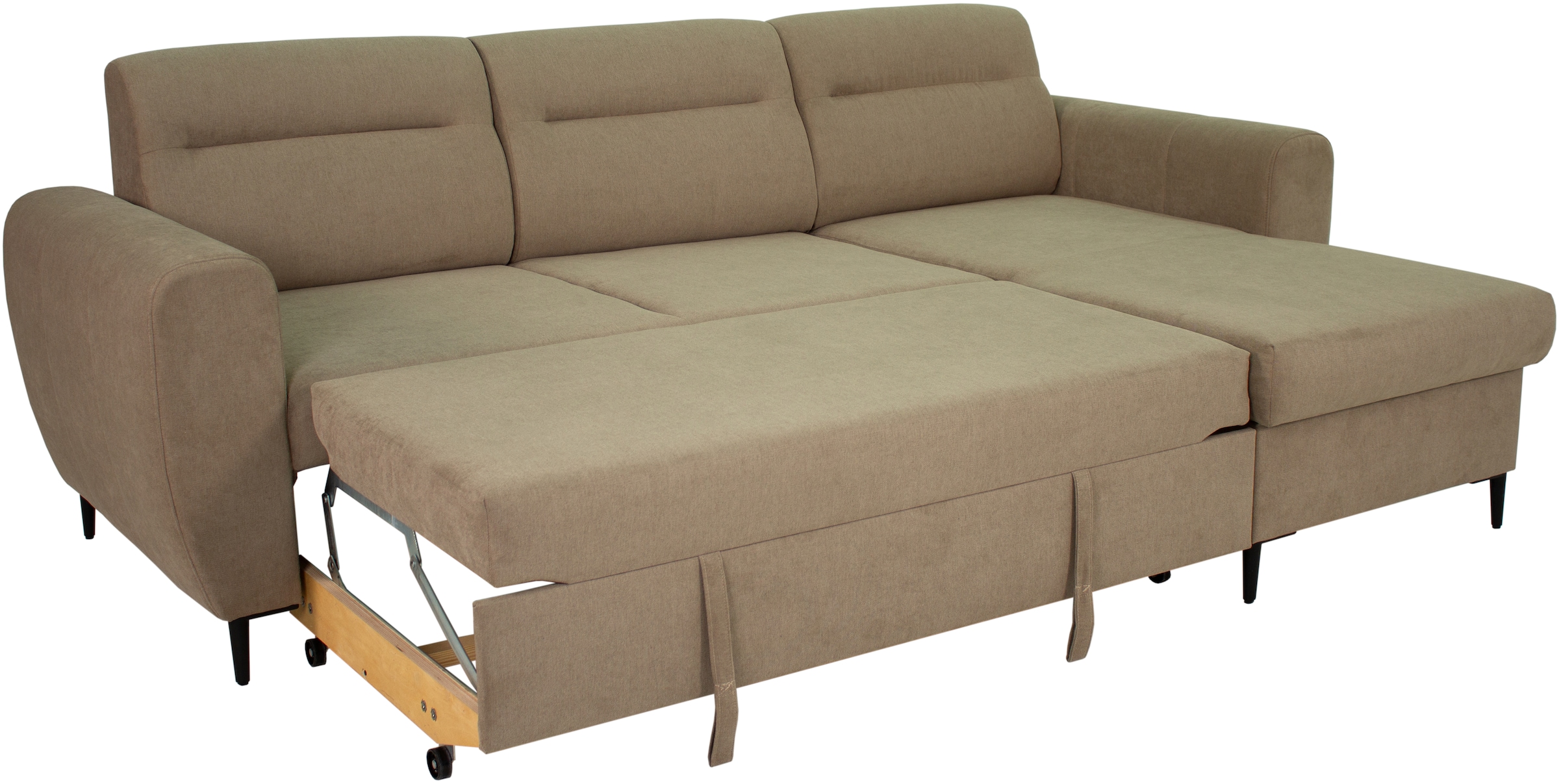 Trends by HG Ecksofa »Bella L-Form, B: 248 cm« mit Bettfunktion & Bettkasten