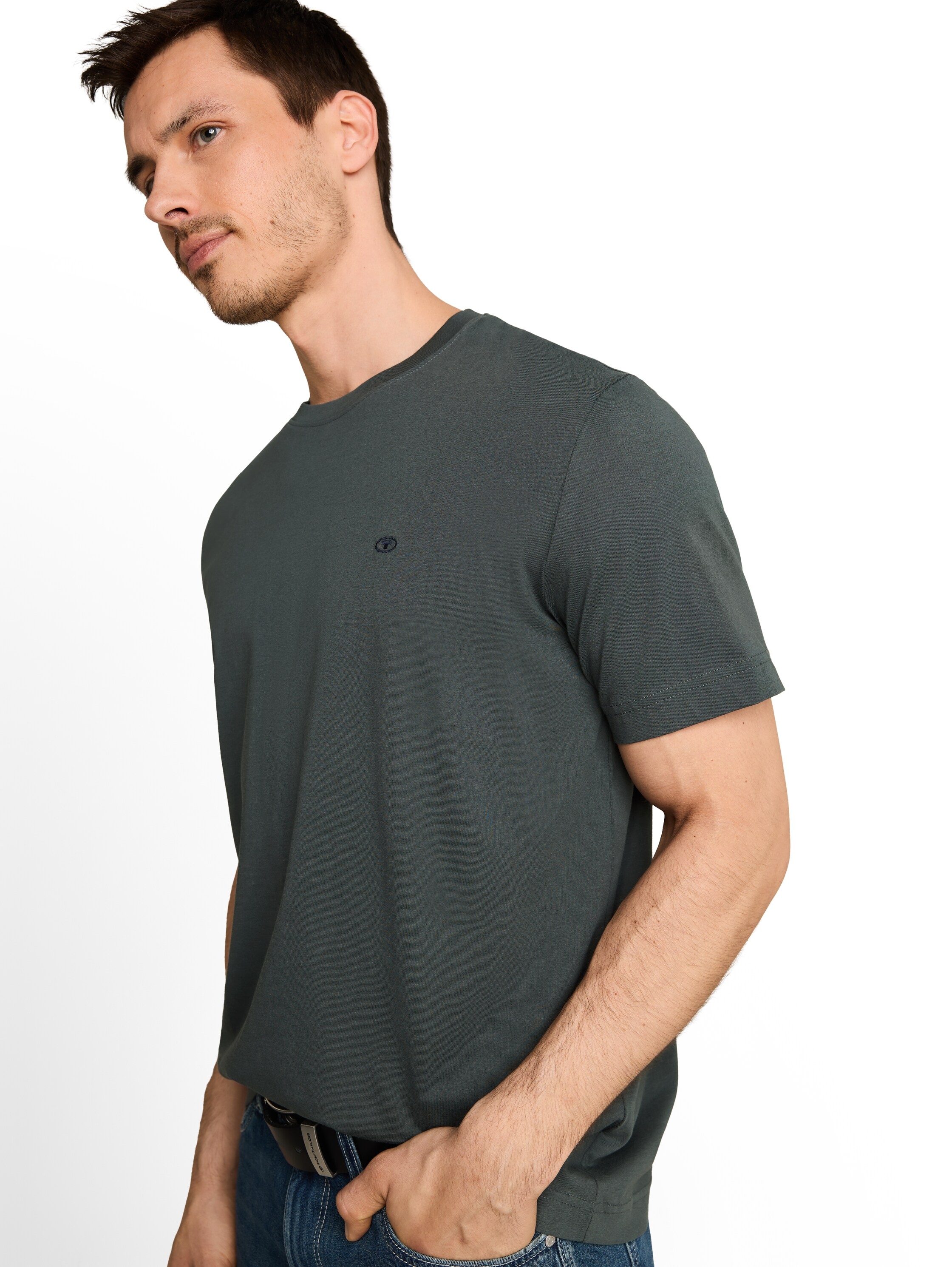TOM TAILOR T-Shirt Packung, 3 3er Pack mit Logo-Stickerei