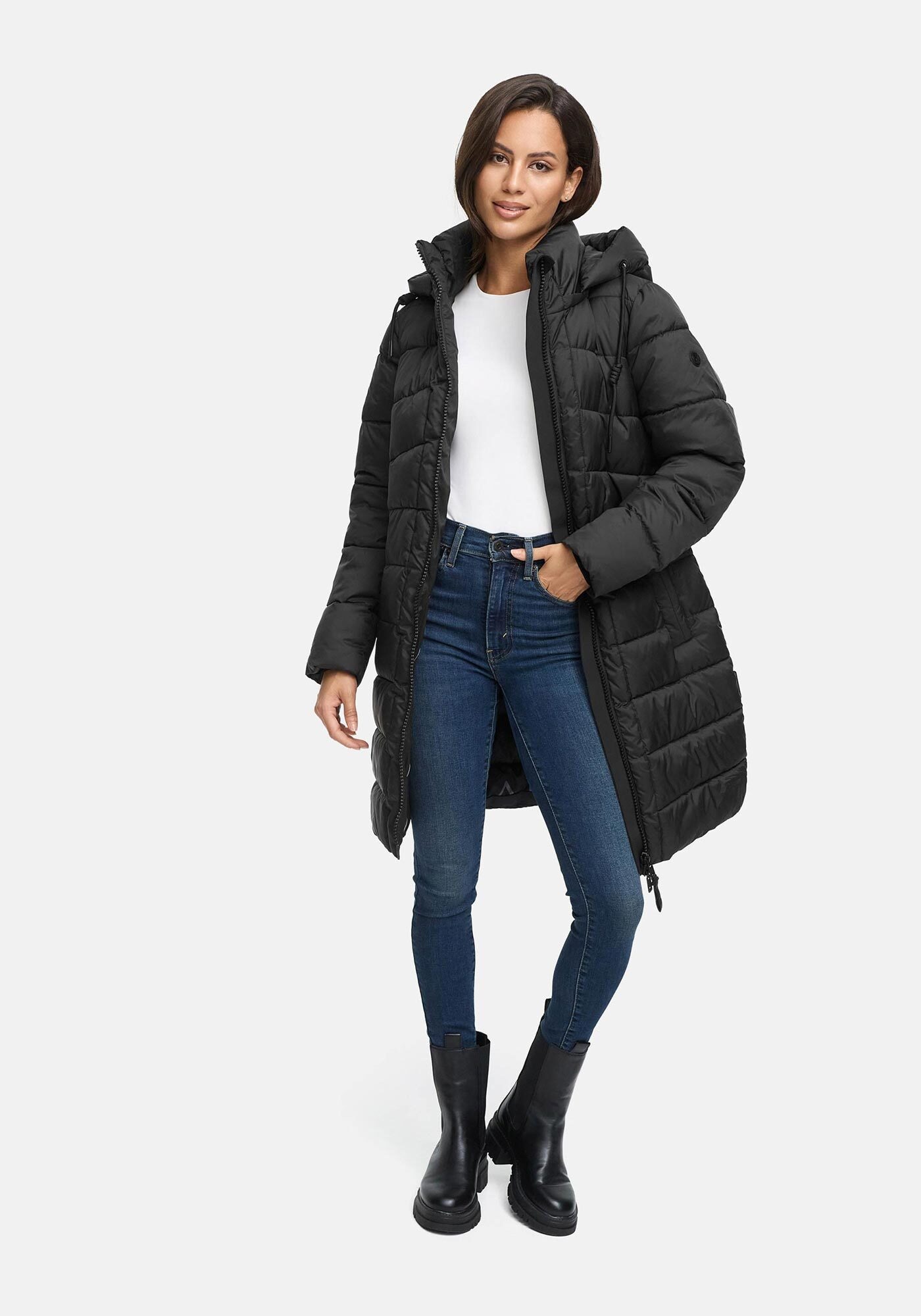 Marikoo Winterjacke »Marikoo Kaltnäschen Damen Winter Steppmantel Jacke N075«