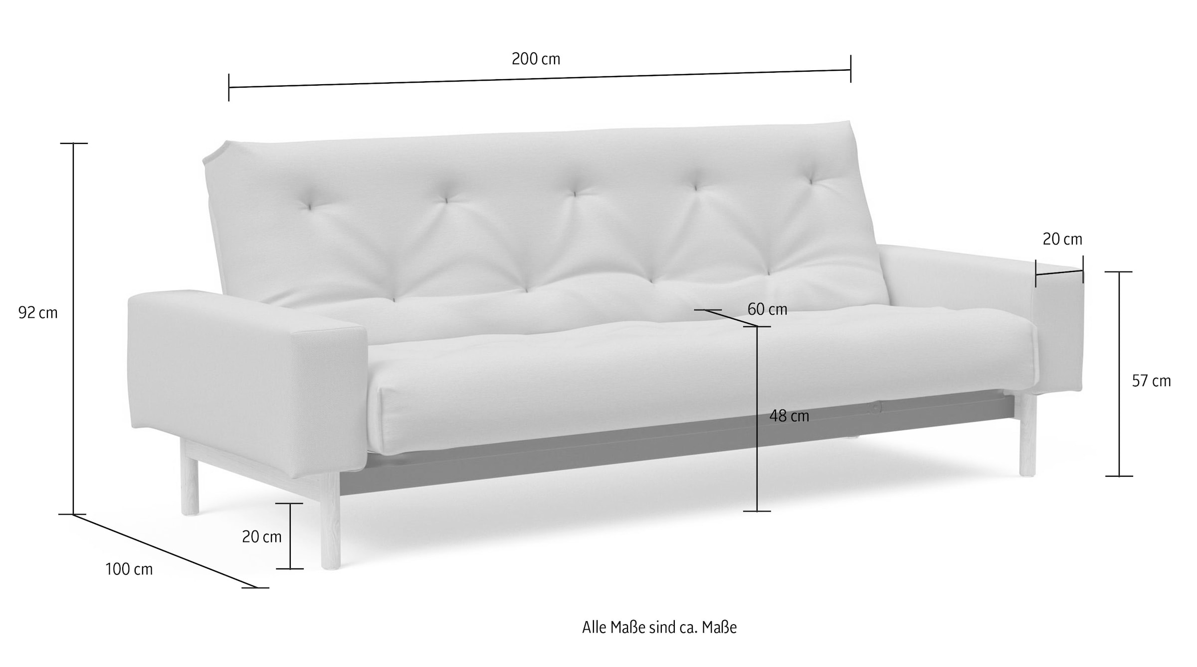 INNOVATION LIVING ™ Schlafsofa »MIMER hochwertige Schlaffunktion, aktuelles Design und extra Komfort,«, Taschenfederkernmatratze, Breite Liegefläche 140 cm