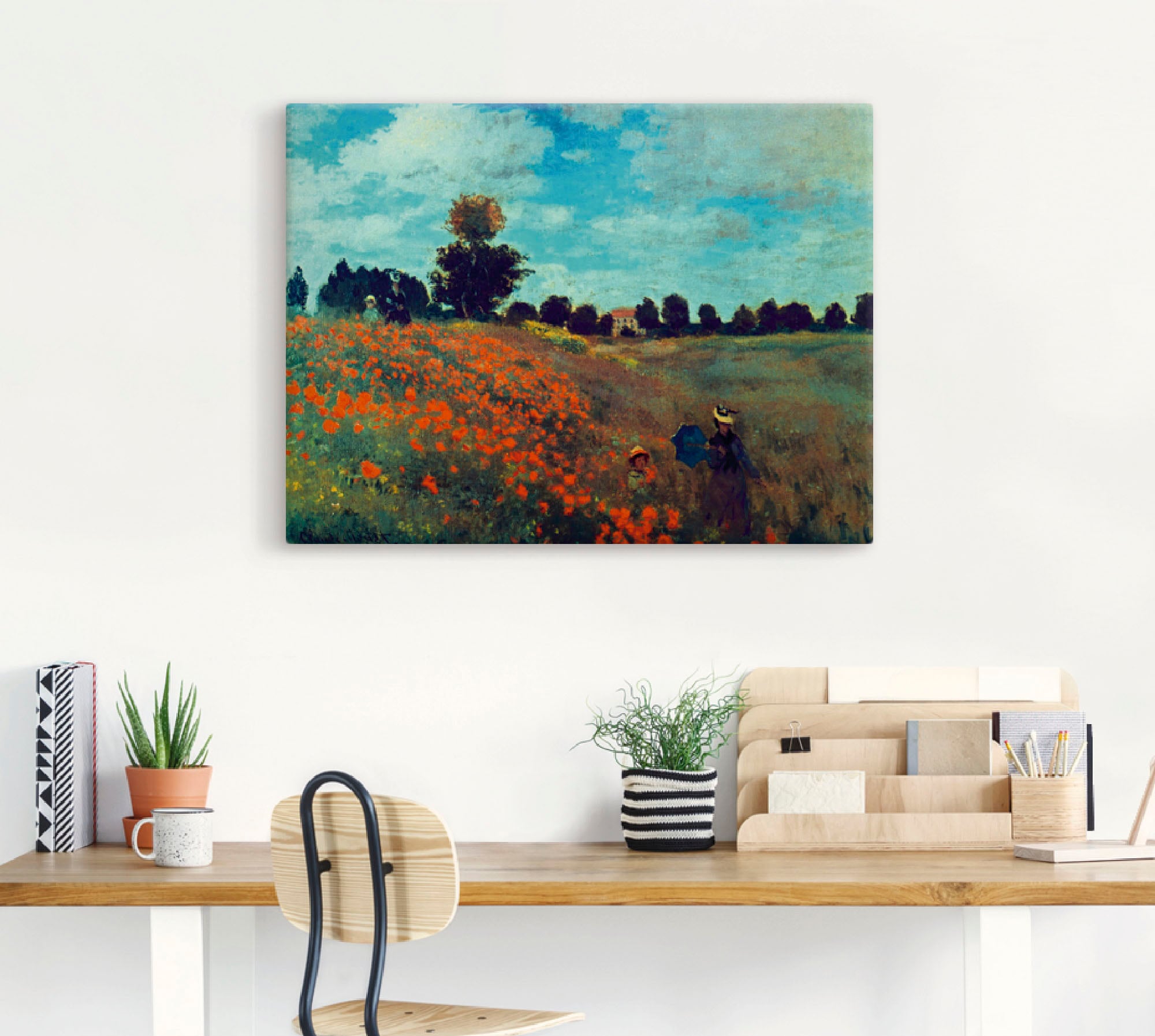 Artland Leinwandbild »Die Mohnblumen, 1873« Blumenwiese 1 Stk. tlg. auf Holzrahmen gespannt