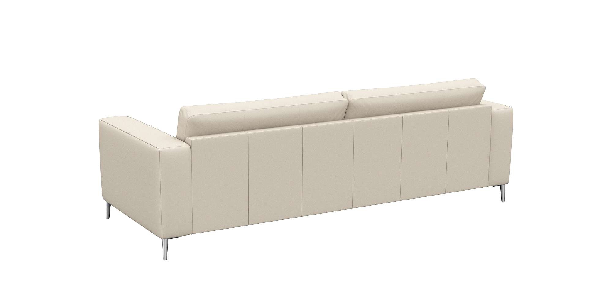 FLEXLUX 3-Sitzer »Fiore, super Sitzkomfort durch Kaltschaum im Sitz«, schmale Armlehnen, Füße Alu