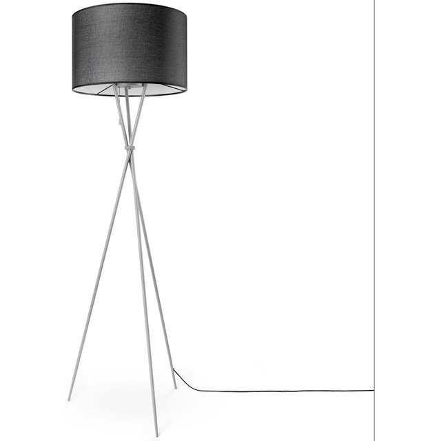 Paco Home Stehlampe »KATE CANVAS UNI COLOR«, Wohnzimmer Dreibein  Stoffschirmlampe Standleuchte Textil Schirm E27 online kaufen | mit 3  Jahren XXL Garantie