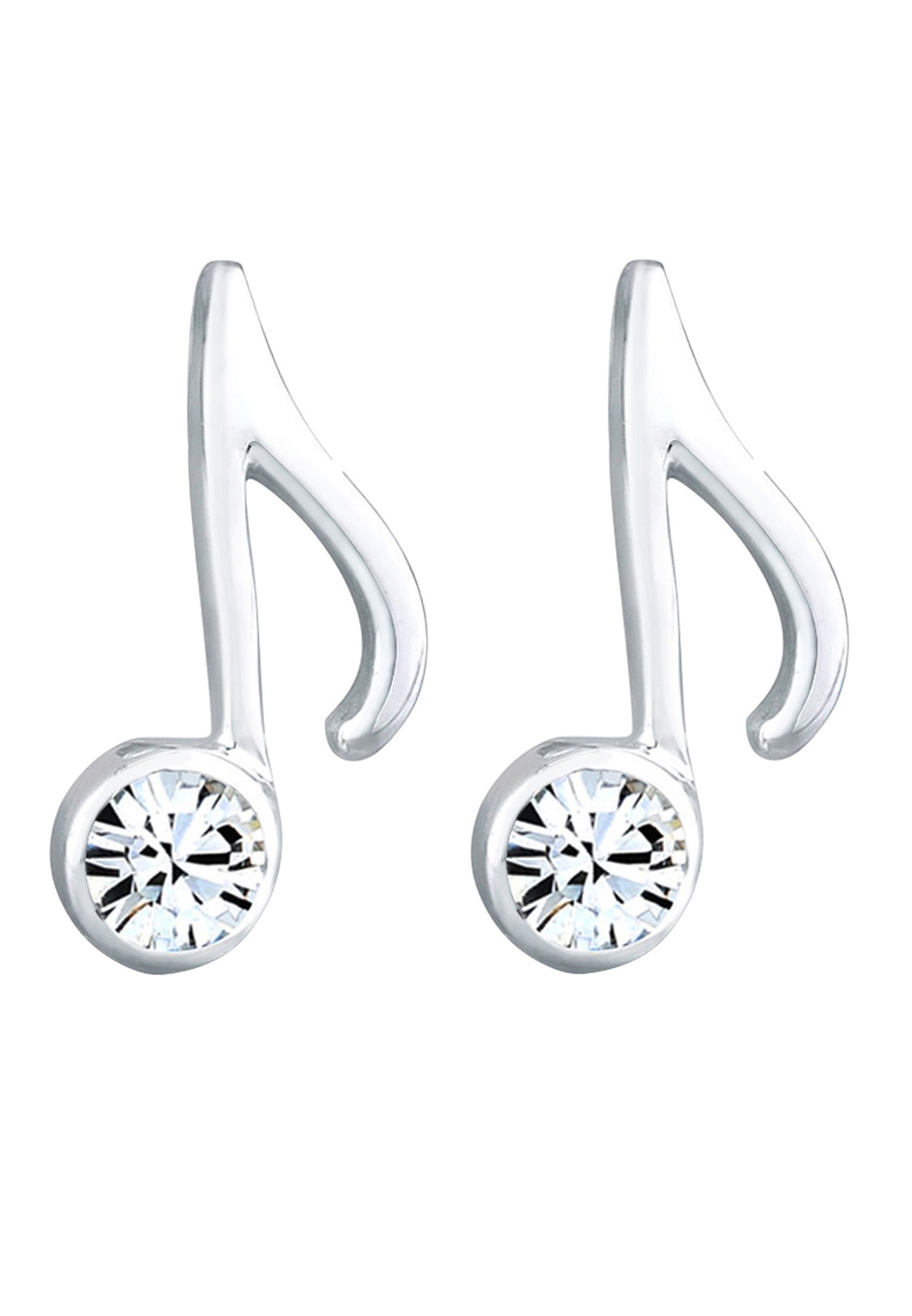Elli Paar Ohrstecker »Ohrringe Note Musik 925 Silber, mit Kristallen von Swarovski®«