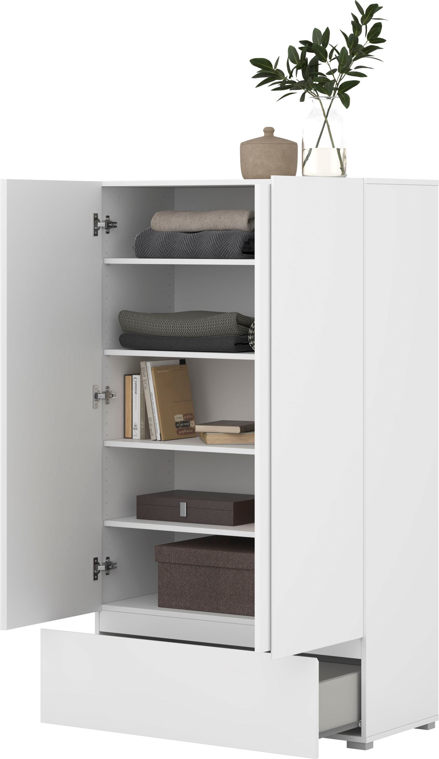 OTTO home Mehrzweckschrank »Metric,Breite 89 cm, Highboard, Universalschrank, Garderobe« Waescheschrank mit viel Stauraum, Einlegeböden verstellbar