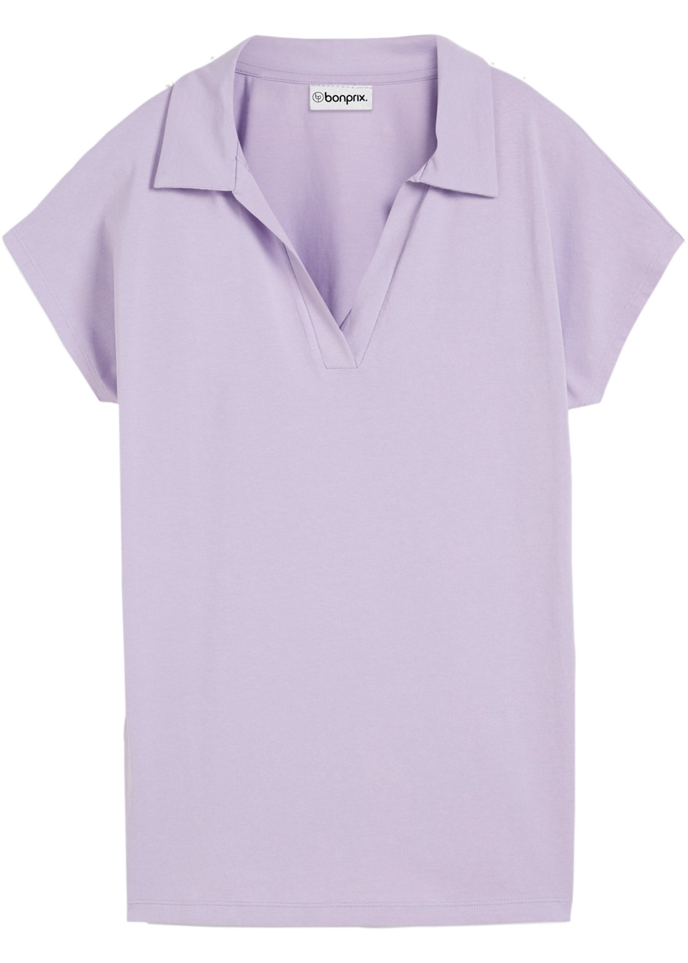 bonprix T-Shirt 1 Regular Fit Passform, Kurzarm, offener Polokragen