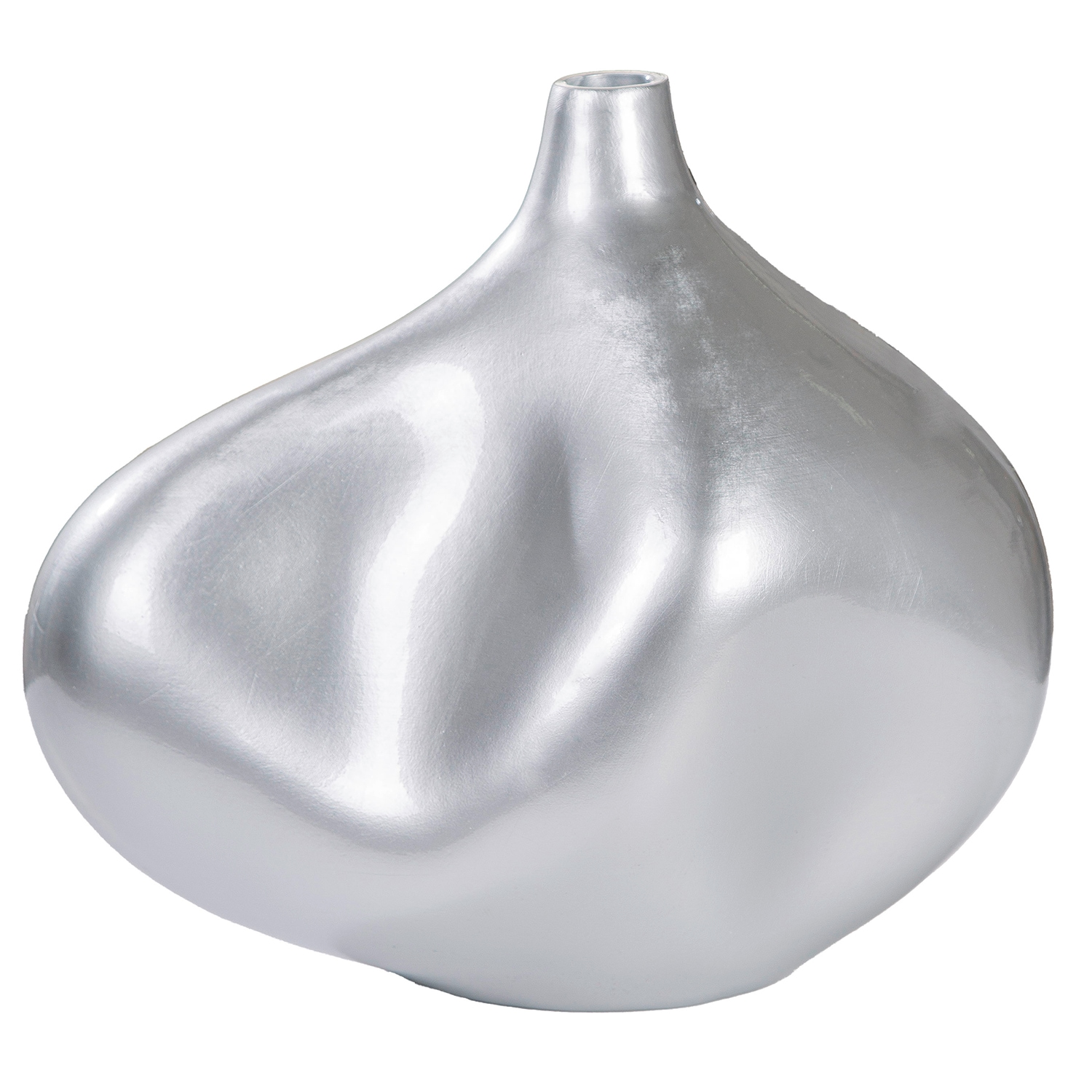 GILDE Tischvase "Vase organisch Jolie silberfarben H. 33,5 cm"