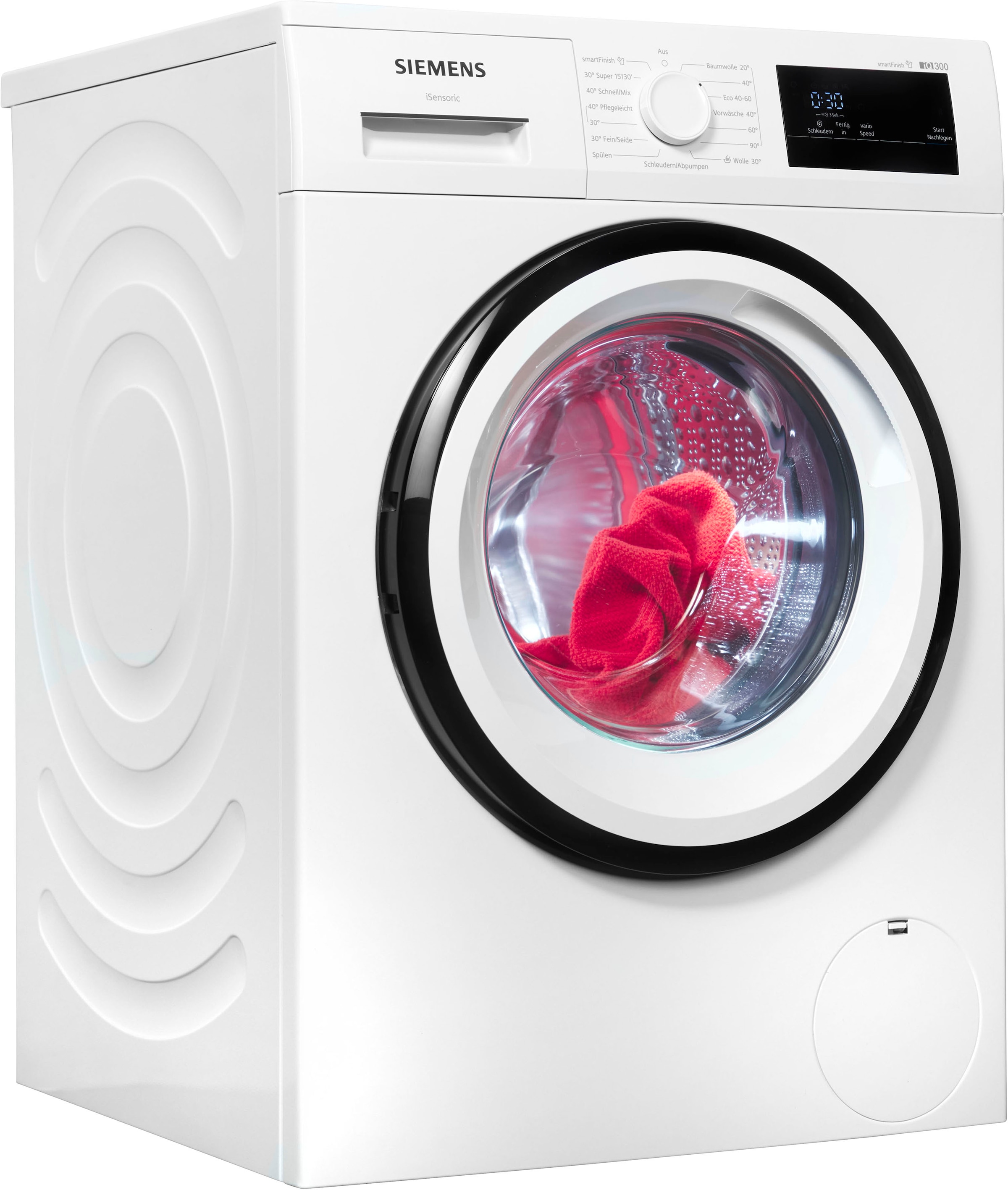 Dampf 3 Waschmaschine kg, WM14N0A4, Jahren U/min, »WM14N0A4«, XXL Knitterfalten Garantie mit 8 sämtliche iQ300, dank glättet SIEMENS – smartFinish 1400