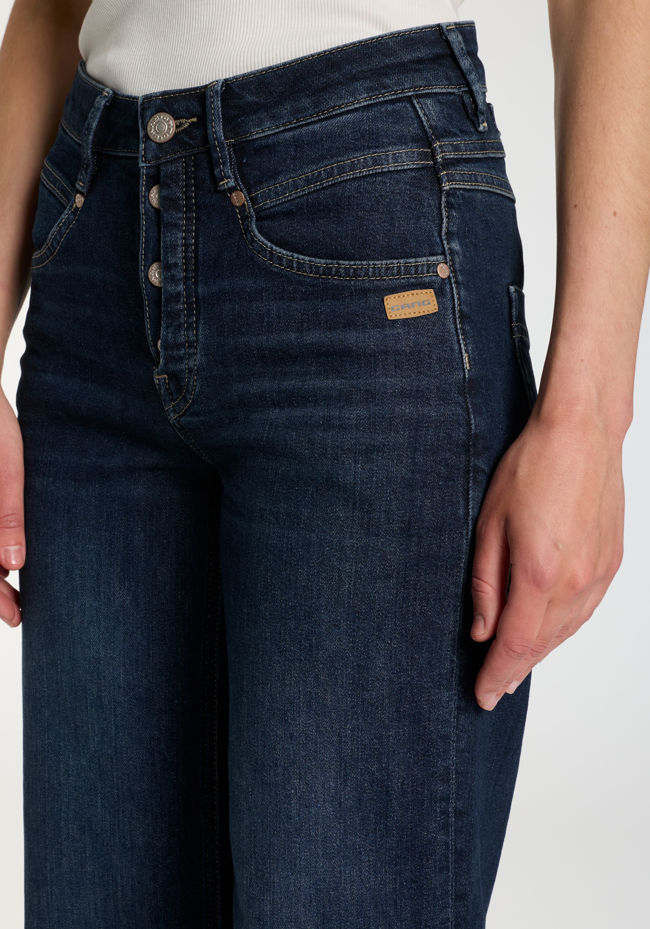 GANG Weite Jeans »94MEDINA WIDE«, mit Knopfverschluss