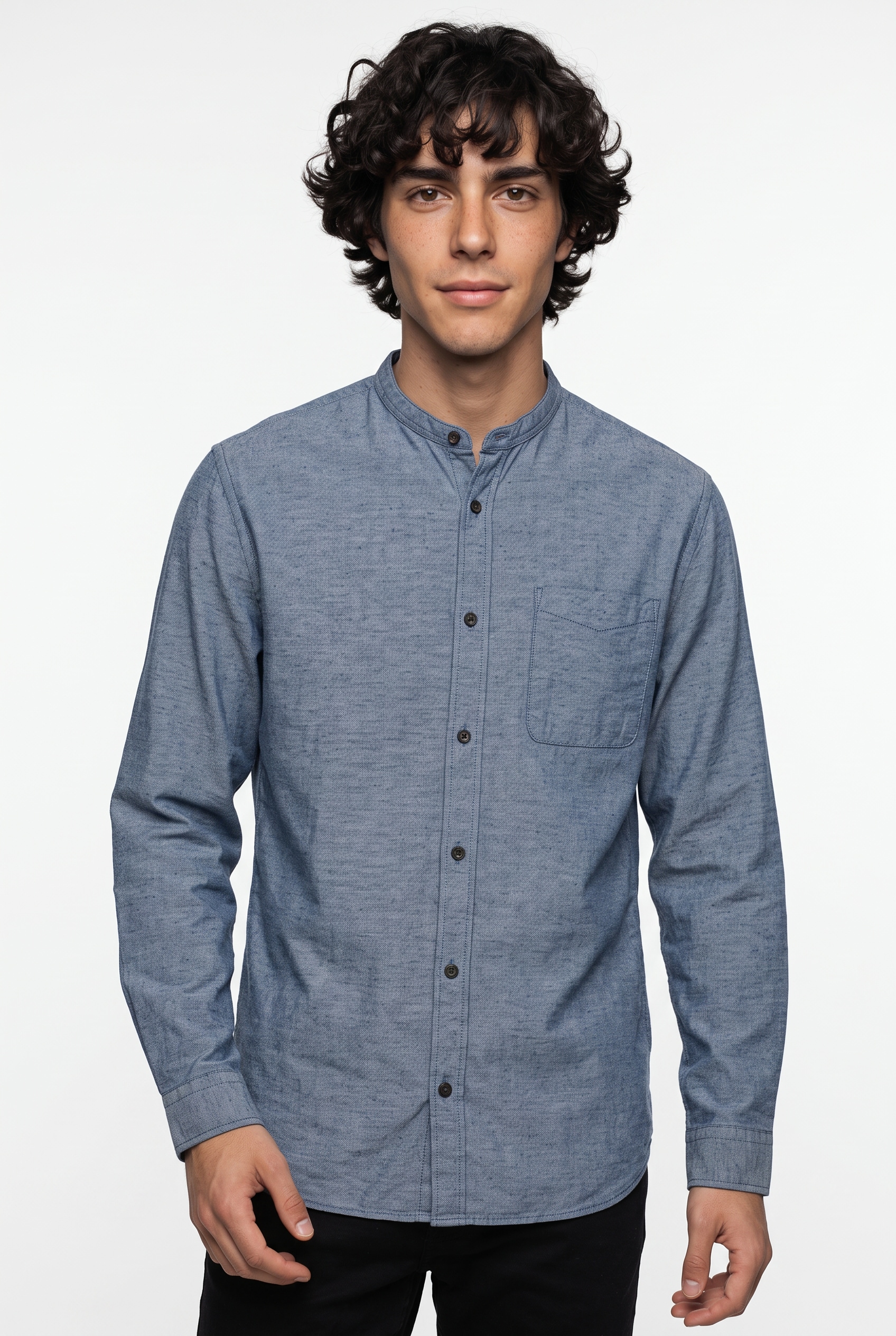 Jack & Jones Langarmhemd »JJEBAND MELANGE SHIRT L/S SN«