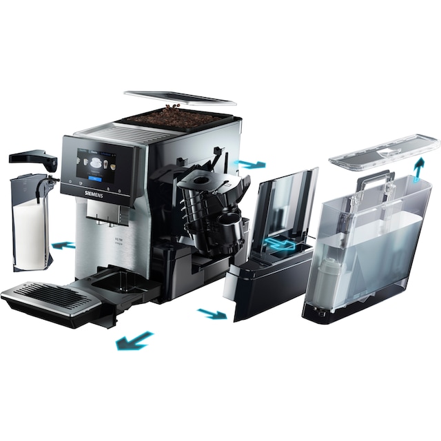SIEMENS Kaffeevollautomat »EQ.700 integral - TQ707D03«, Full-Touch-Display, bis  zu 30 individuelle Kaffee-Favoriten mit 3 Jahren XXL Garantie