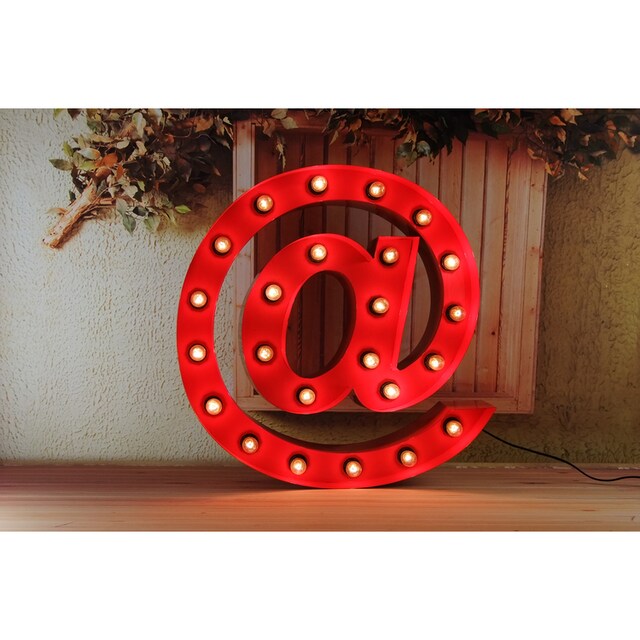 MARQUEE LIGHTS LED Dekolicht »@-Sign«, 24 flammig-flammig, Wandlampe, Tischlampe @-Sign 24 Lichtquellen E14 (exkl)- 61x61cm online kaufen | mit 3  Jahren XXL Garantie