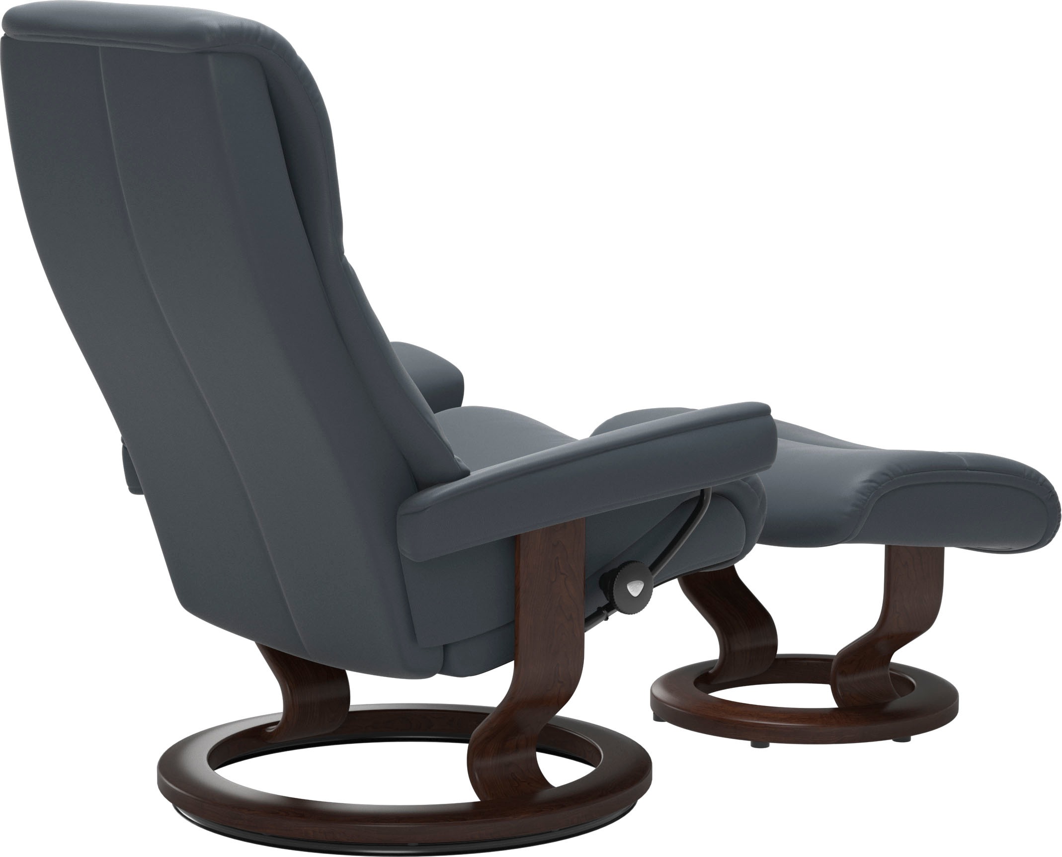 Stressless® Relaxsessel »View«, (Set, Relaxsessel mit Hocker), mit Classic Base, Größe M,Gestell Braun