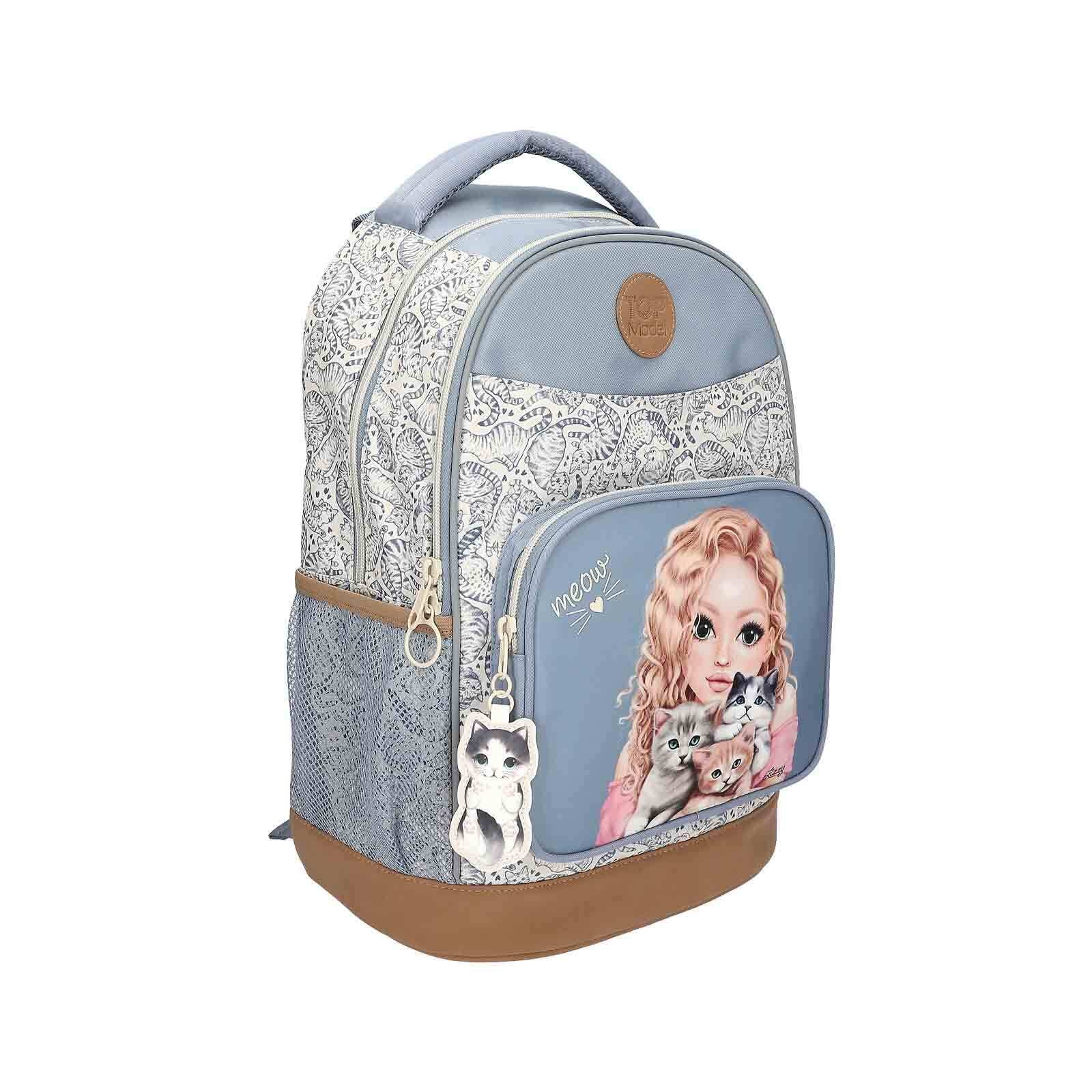 Depesche Rucksack »Schulrucksack TEAM TEDDY TOPModel 21 x 34 x 44 cm blau-beige«