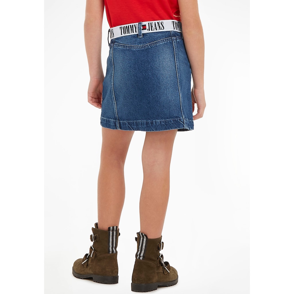 Tommy Hilfiger Jeansrock »MONOTYPE TAPE SKIRT«, Webrock mit Tommy Hilfiger Logotape