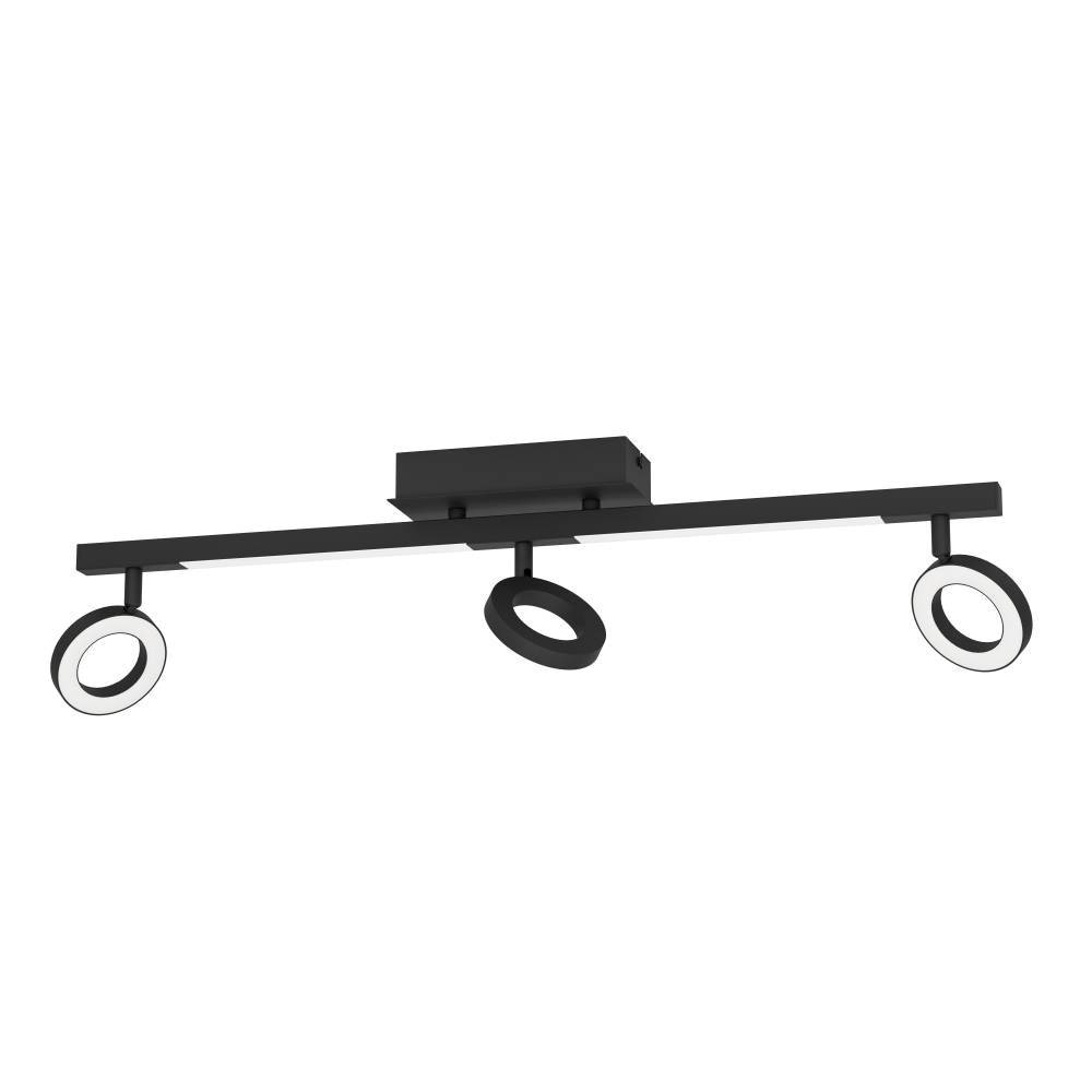 EGLO Deckenspot »CARDILLIO 2 Deckenlampe, schwarz, 3 flammig, schwenkbare Lampenköpfe«, Leuchtmittel LED-Modul | LED fest integriert, Spot, warmweißes Licht, Wohnzimmer, Esszimmer, Küche, Flur, 68,5x8,5cm